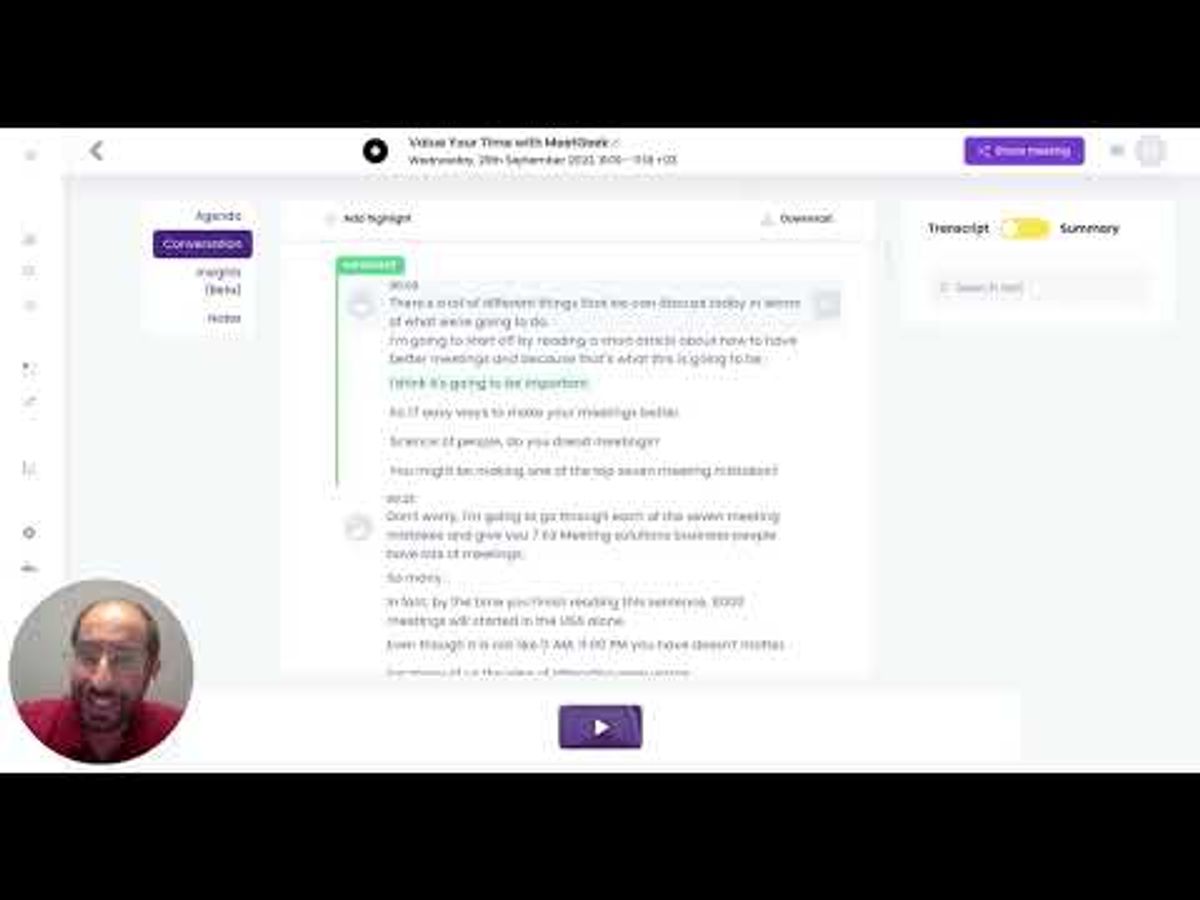 Sharing your Meetings and Summaries