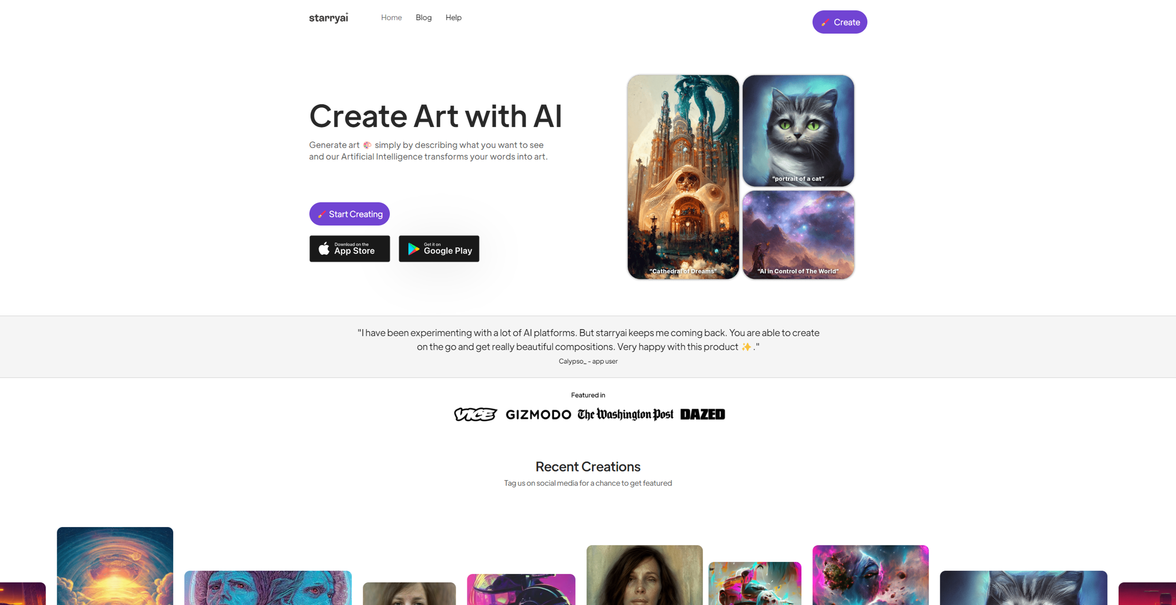 Image related to StarryAI, an AI tool for generating images from text prompts.