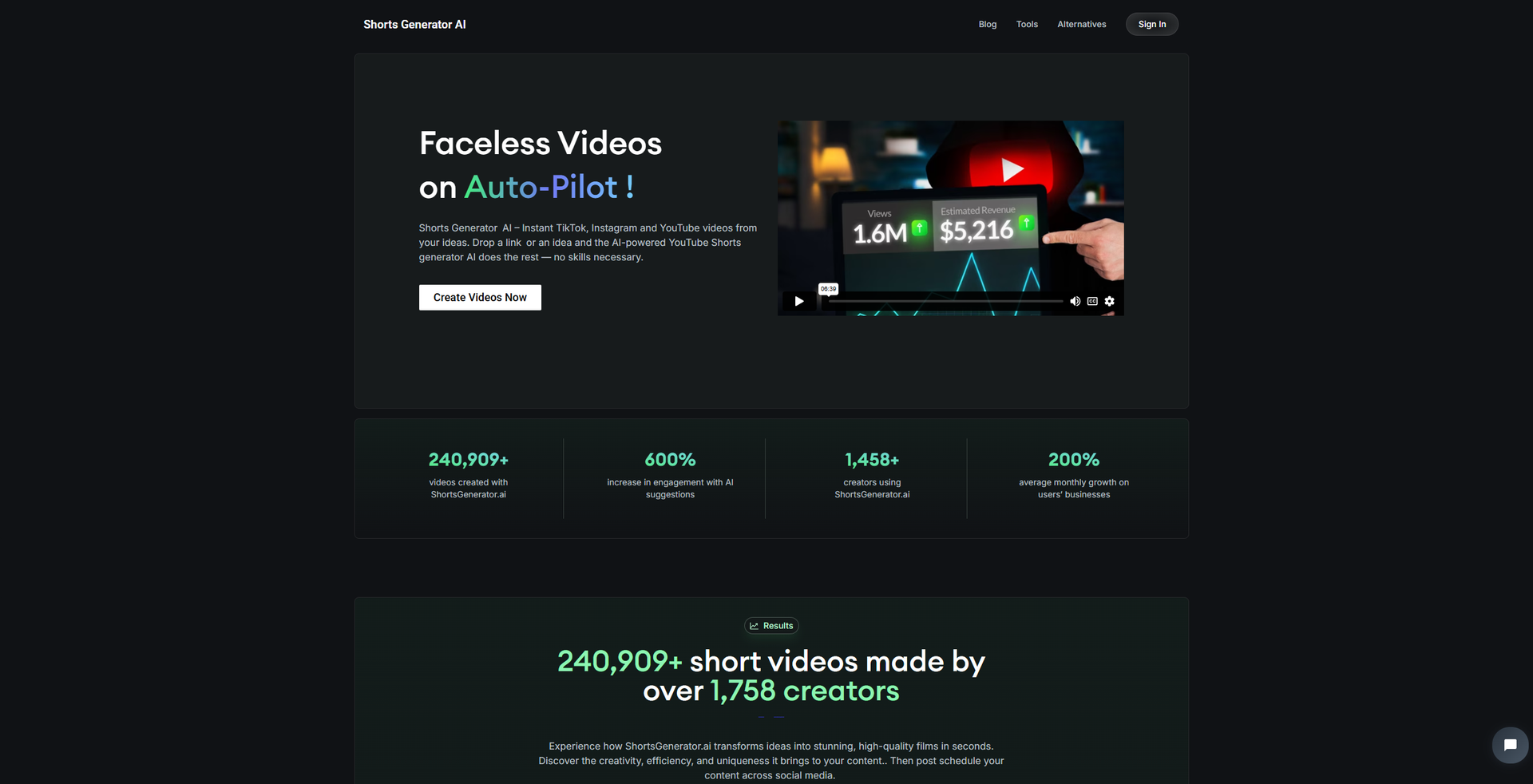 Shorts Generator featured