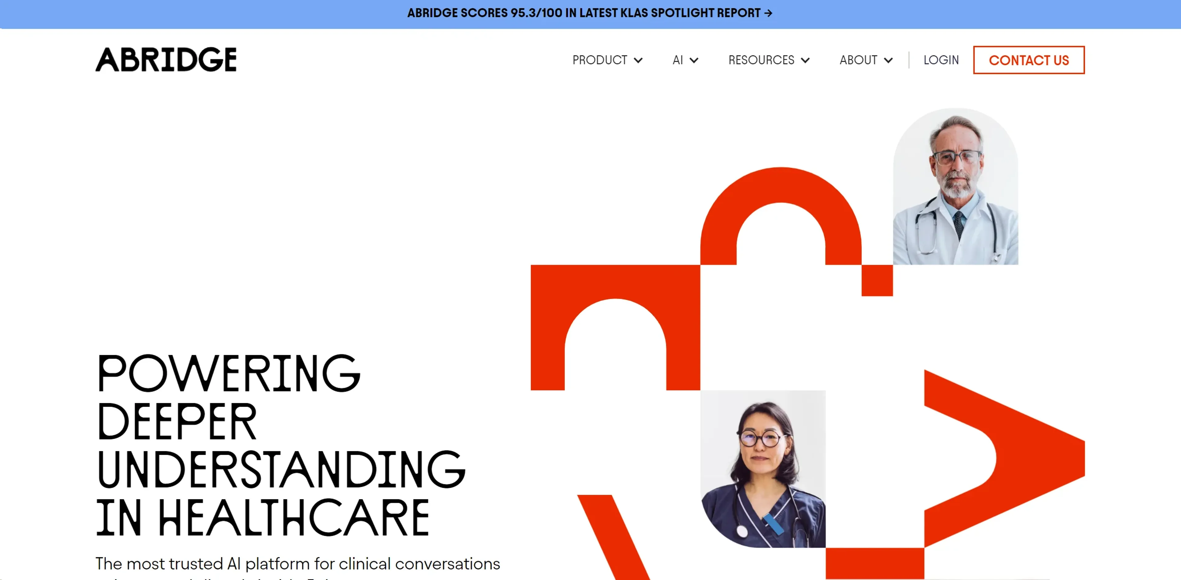 Image related to Abridge, an AI tool for health monitoring and wellness support.