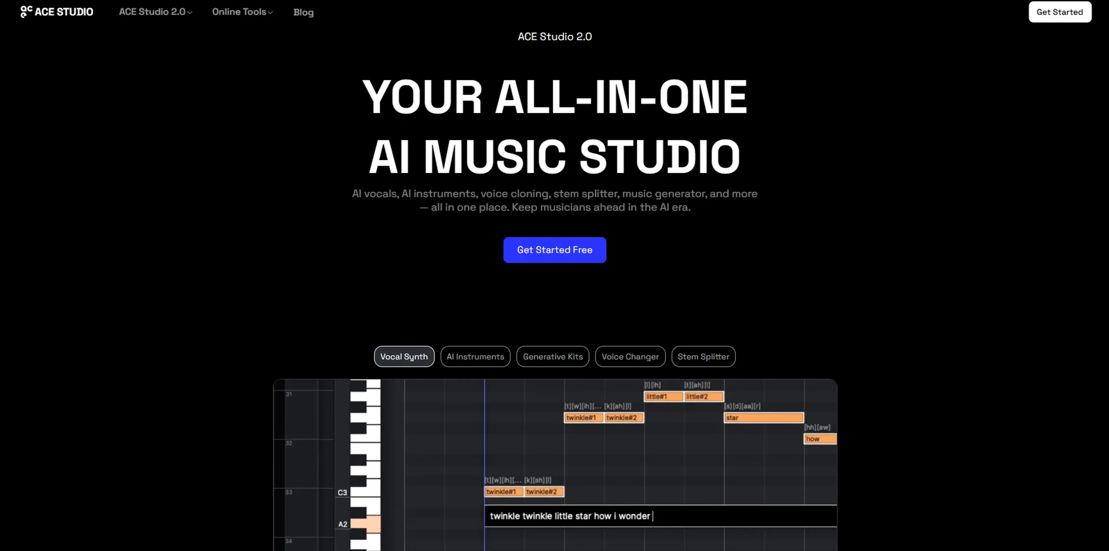 Image related to ACE Studio, an AI tool for composing or producing music.