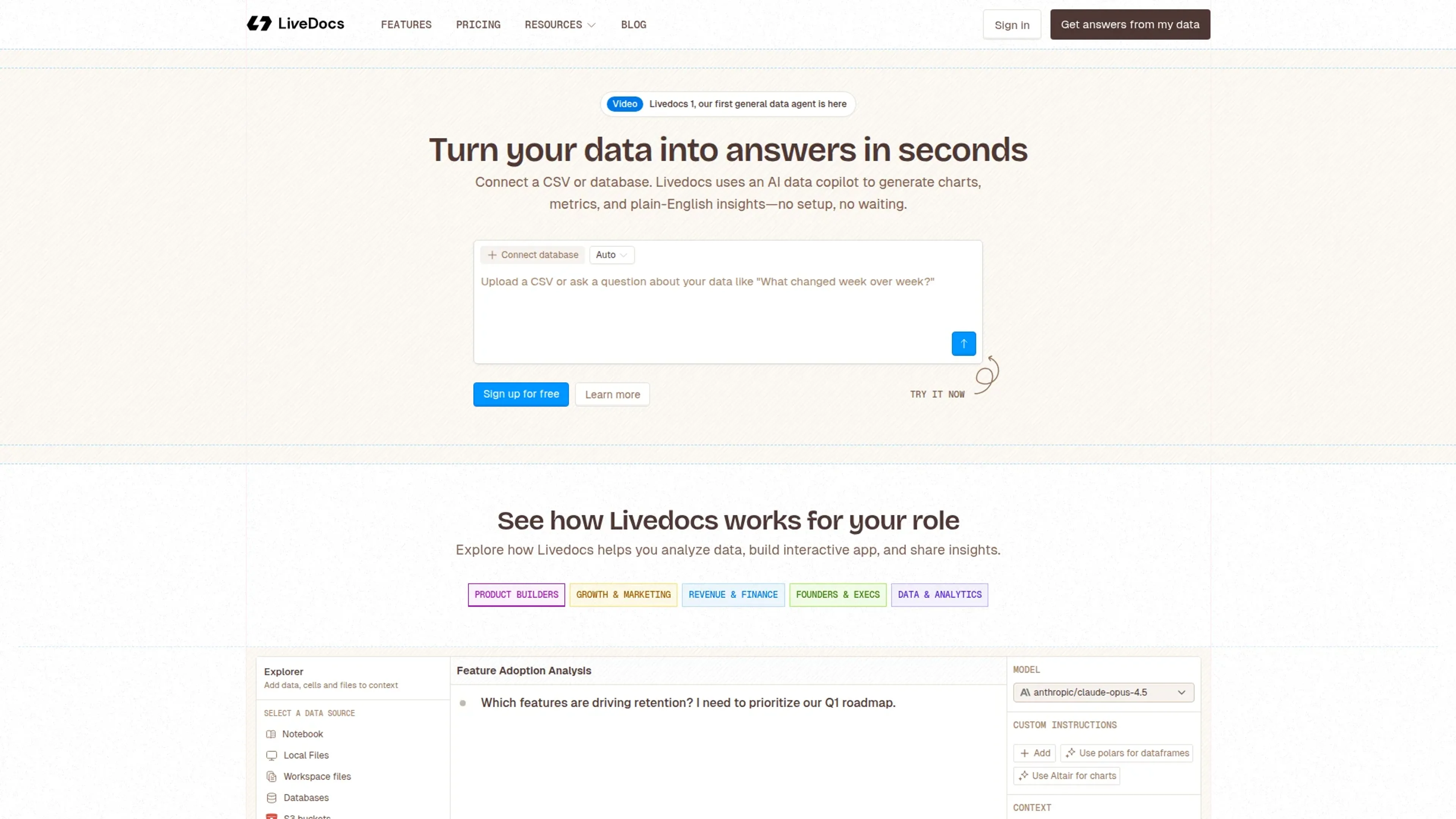 Image related to LiveDocs, an AI tool for building and deploying autonomous agents.