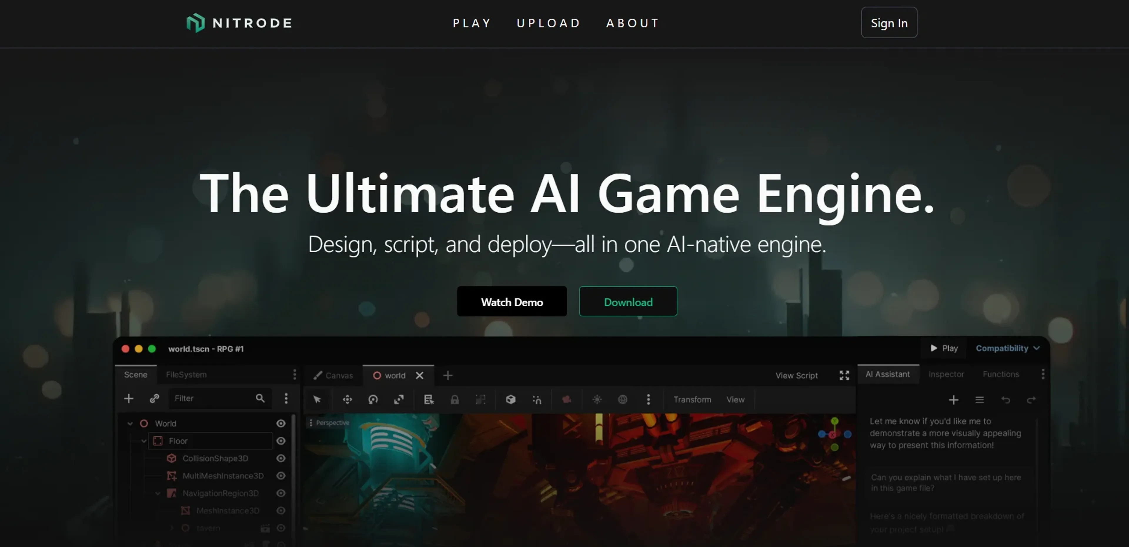 Image related to Nitrode, an AI tool for creating or enhancing games.