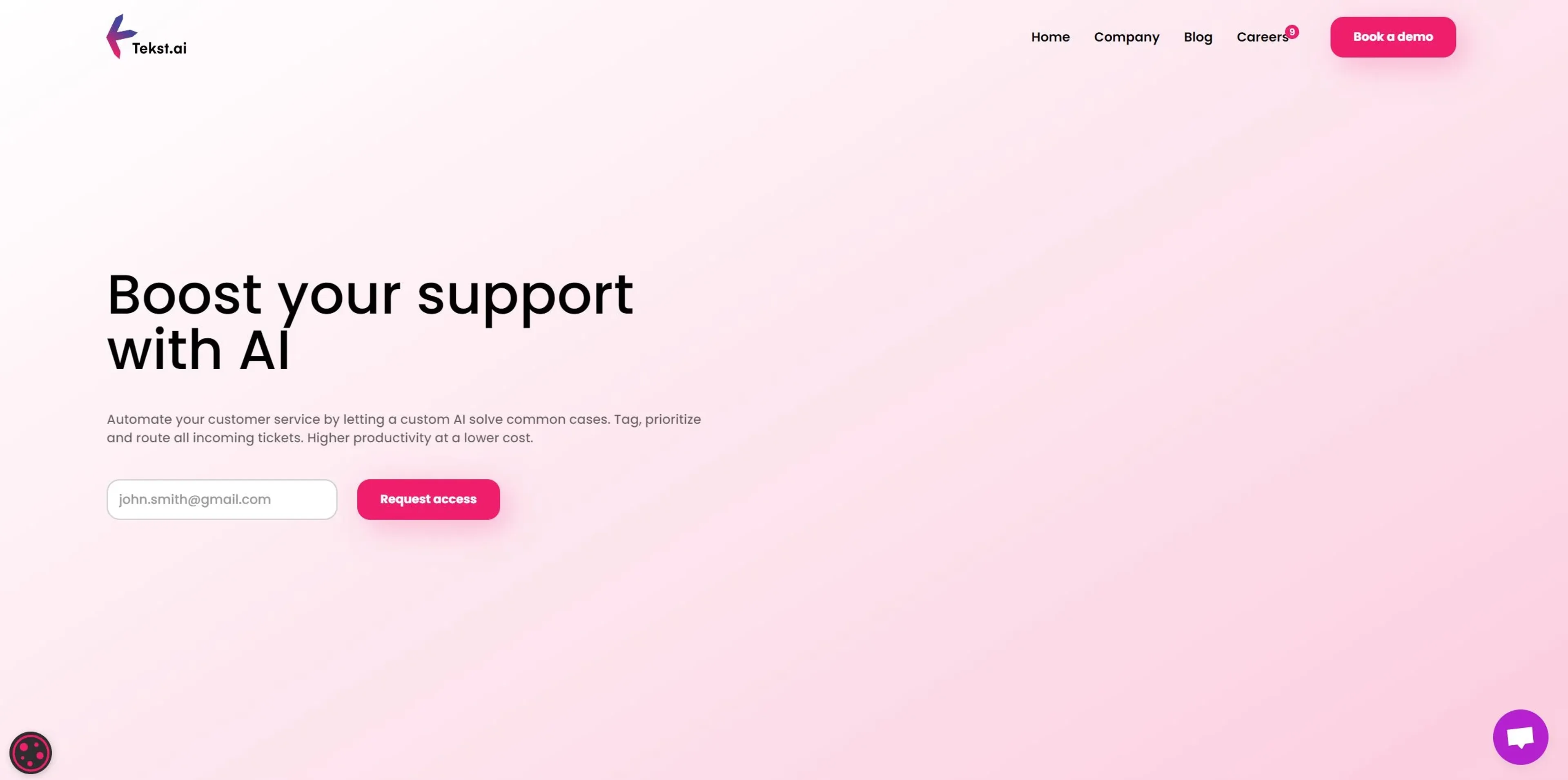 Image related to Tekst.ai, an AI tool for automating customer service and support.