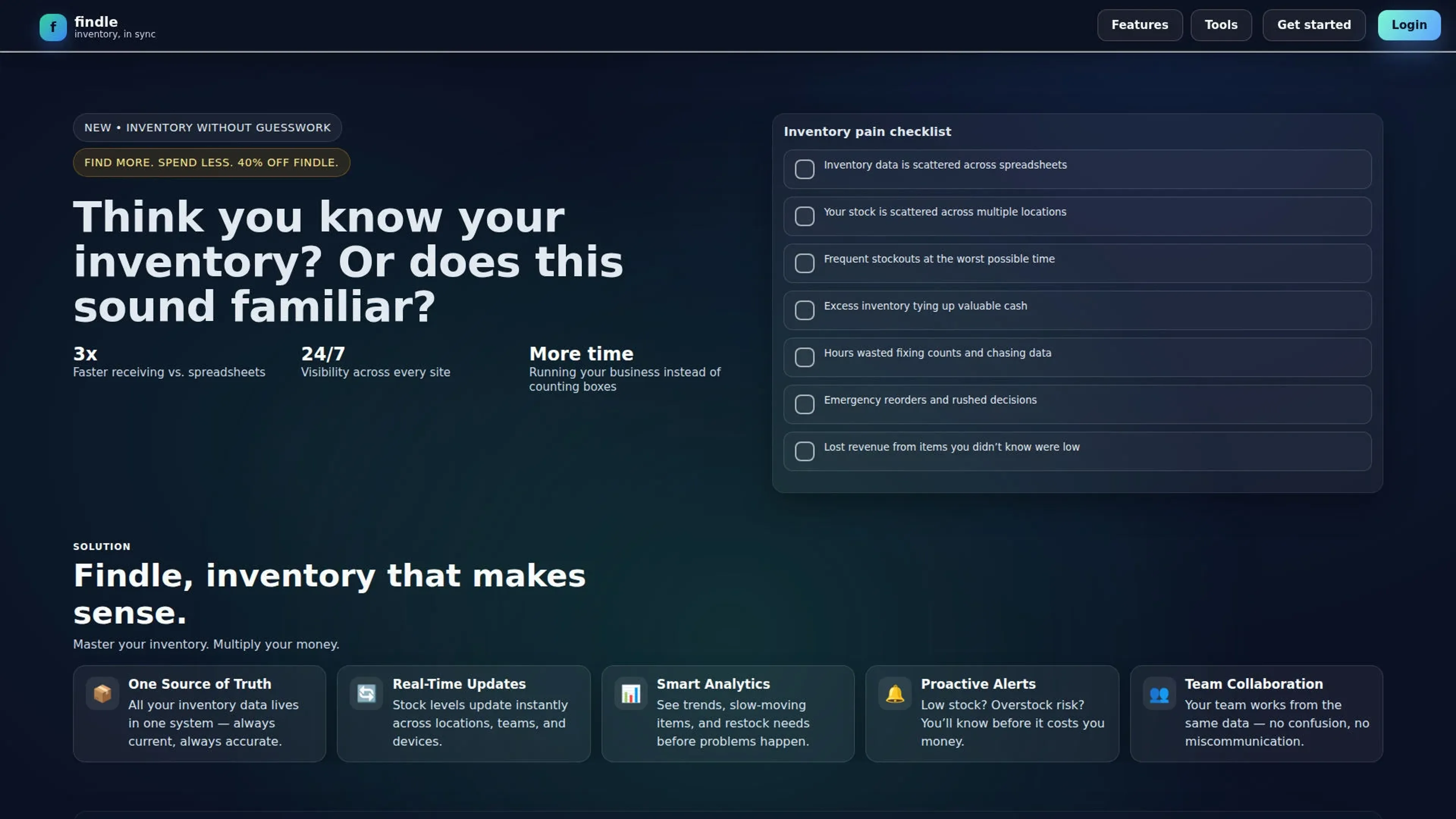 Image related to Findle Inventory, an AI tool for enhancing online store management and sales.