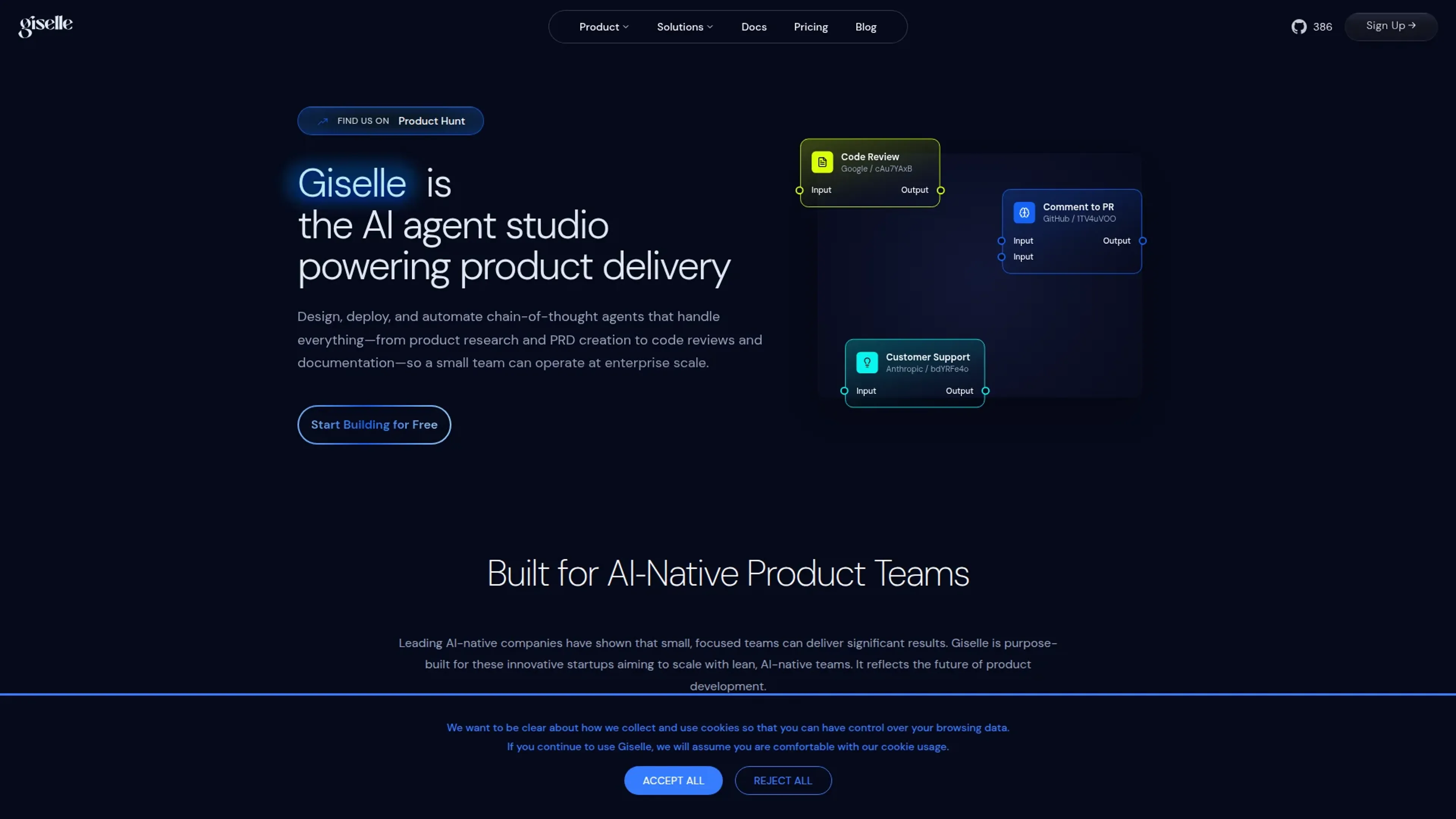 Image related to Giselle, an AI tool for building and deploying autonomous agents.