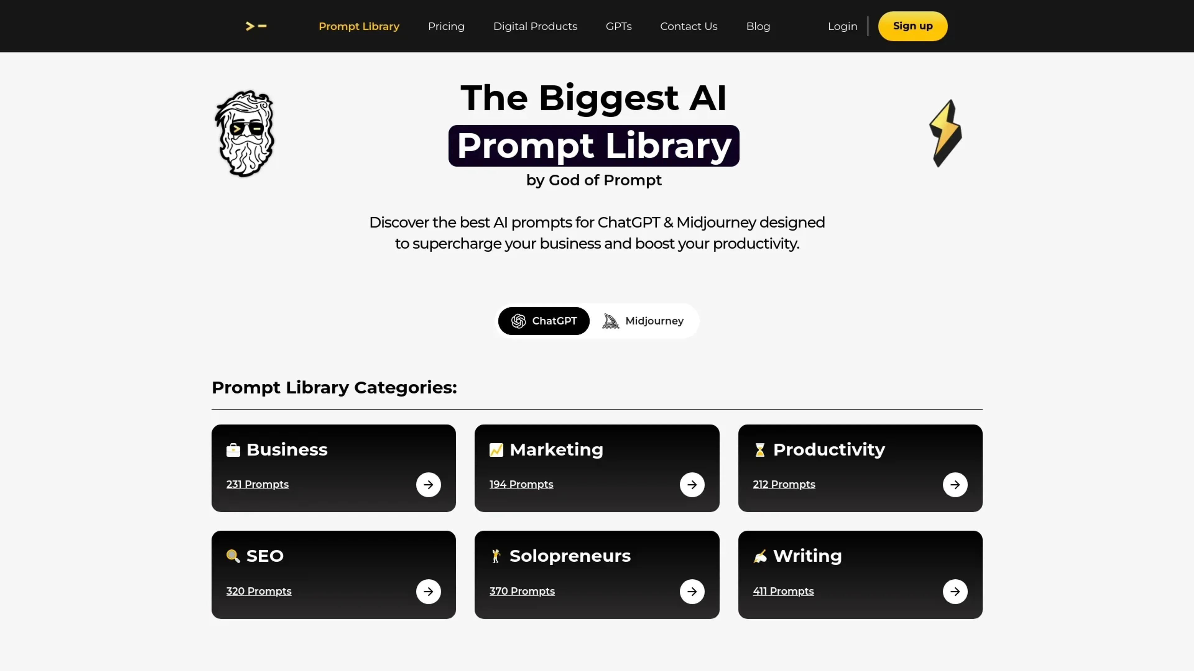 Image related to AI Prompt Library, an AI tool for generating creative prompts.