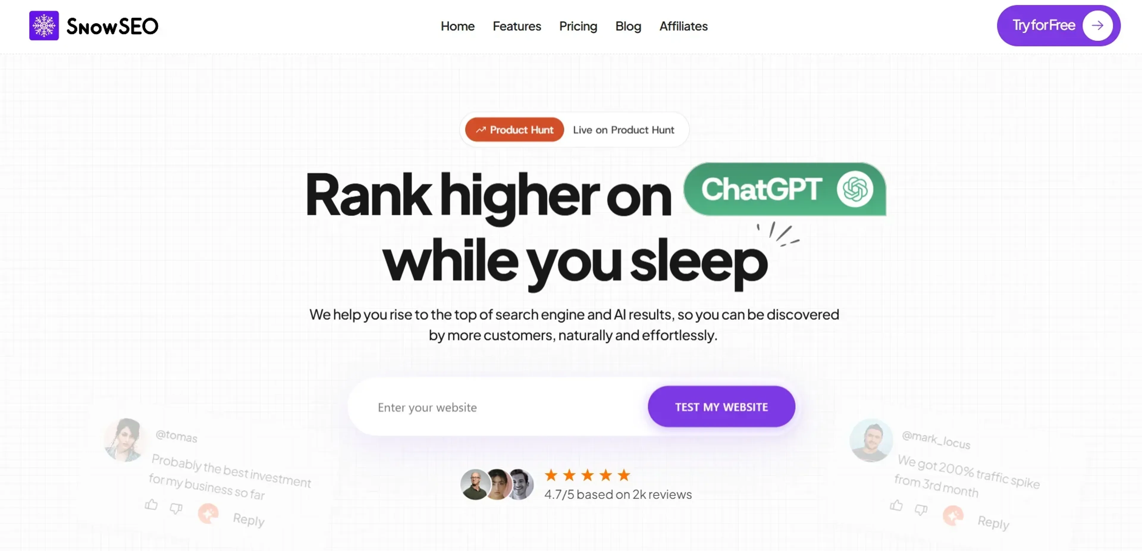 Image related to SnowSEO, an AI tool for improving search engine optimization.