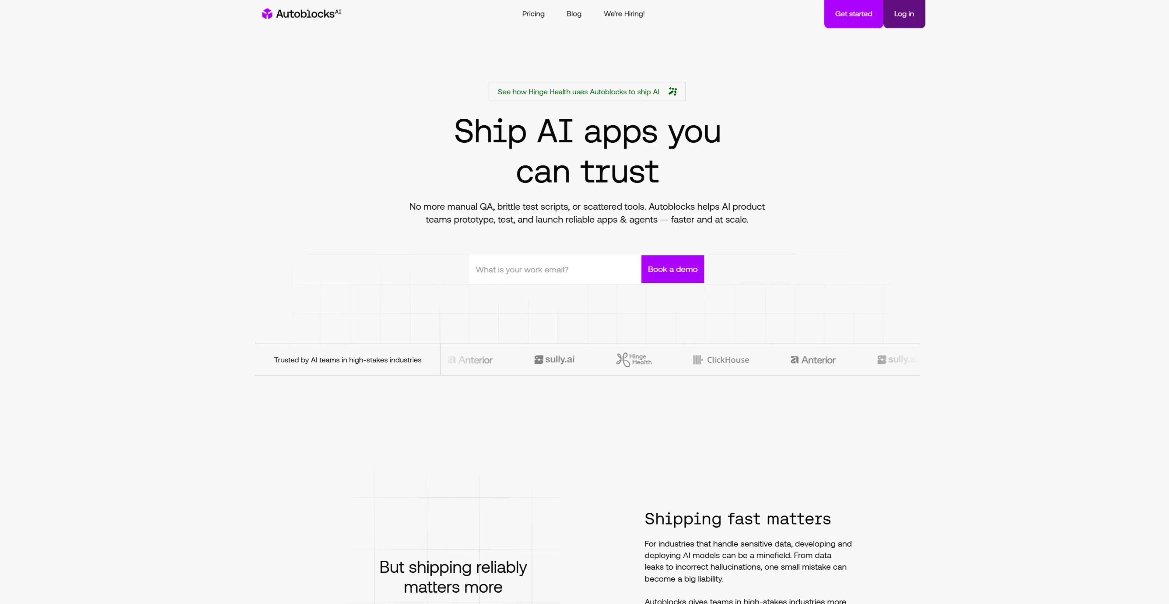 Image related to Autoblocks AI, an AI tool for managing projects and team workflows.