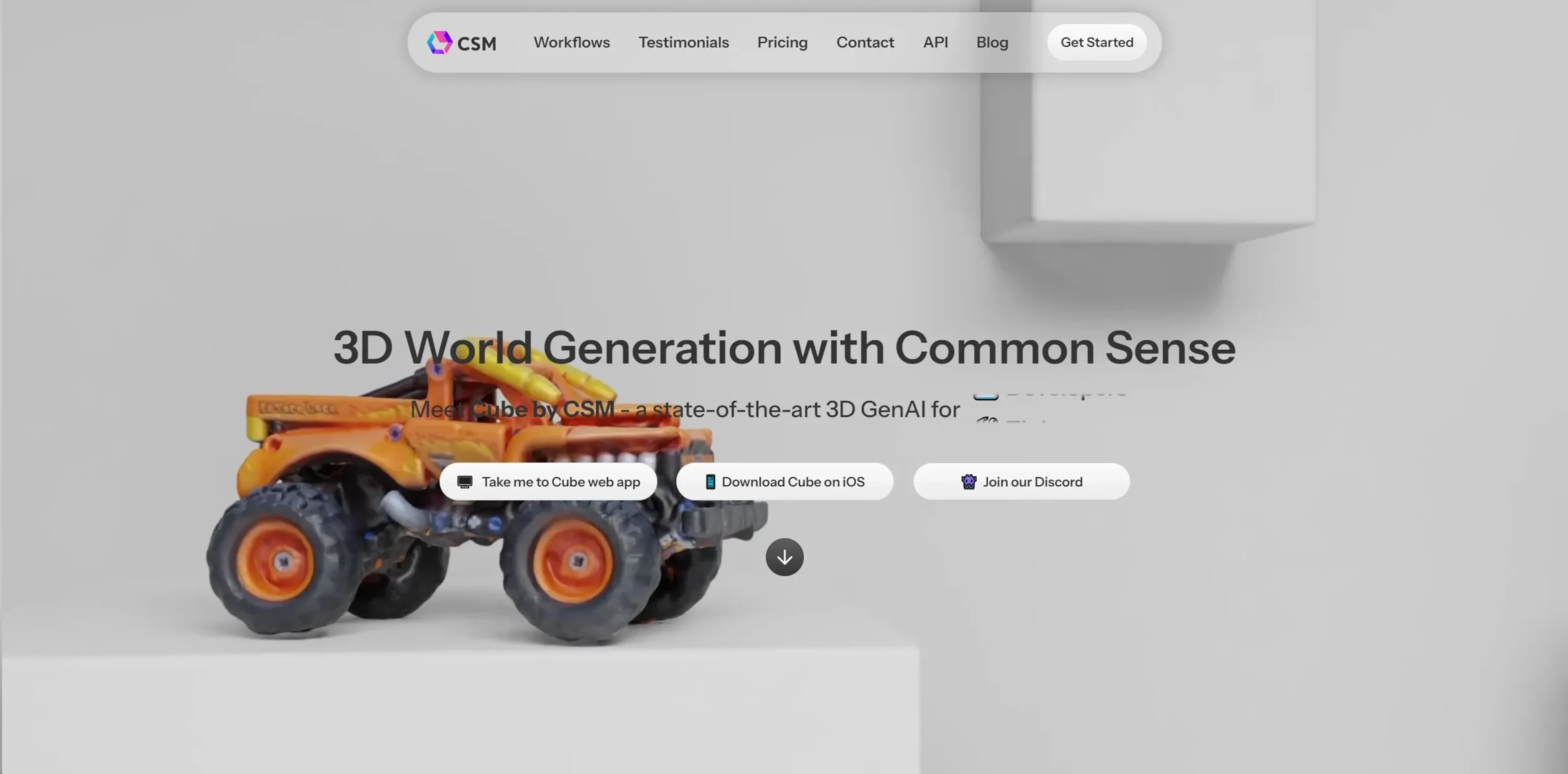 Image related to CSM, an AI tool for generating and editing 3D models.
