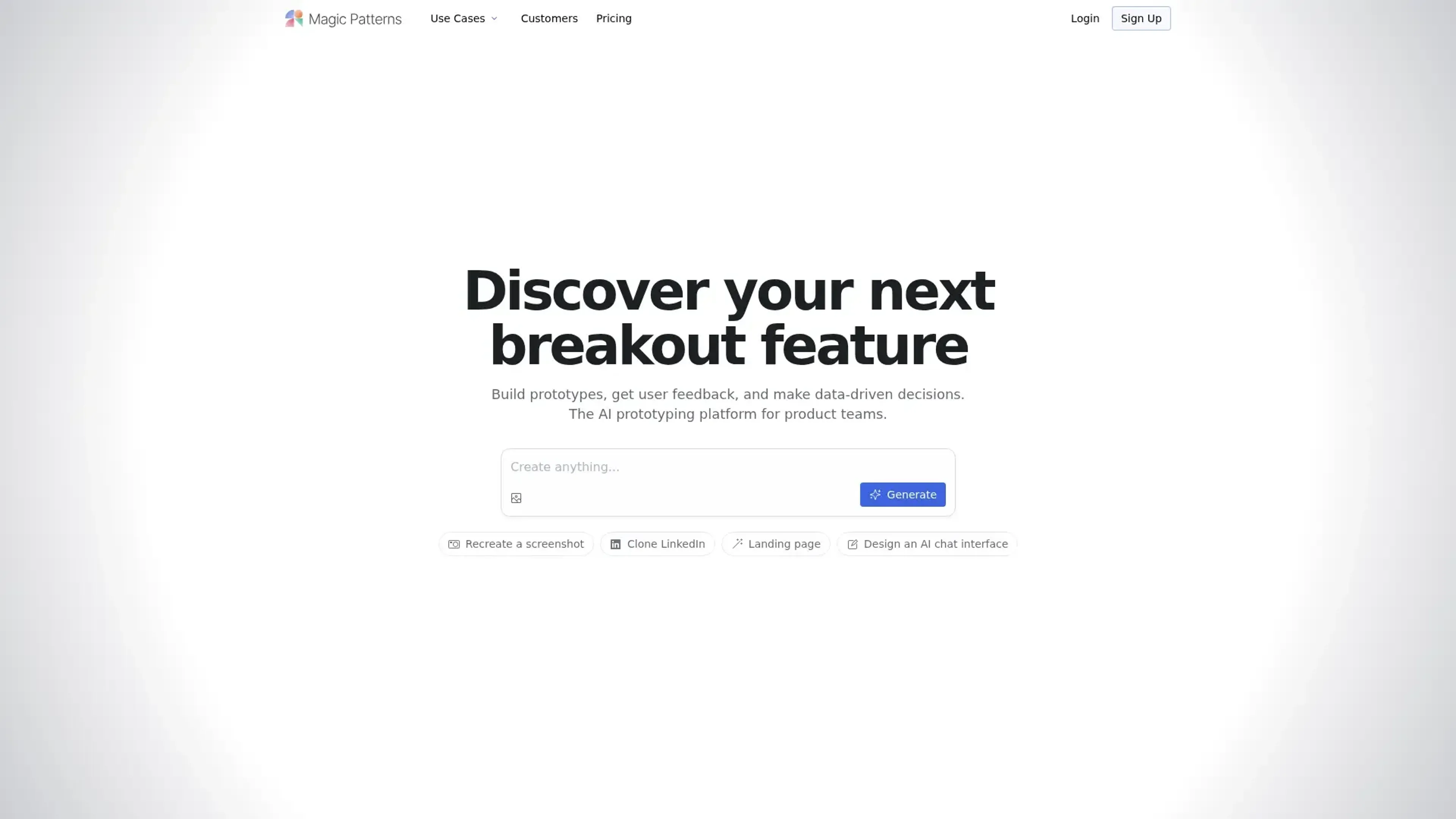 Image related to Magic Patterns, an AI tool for managing projects and team workflows.