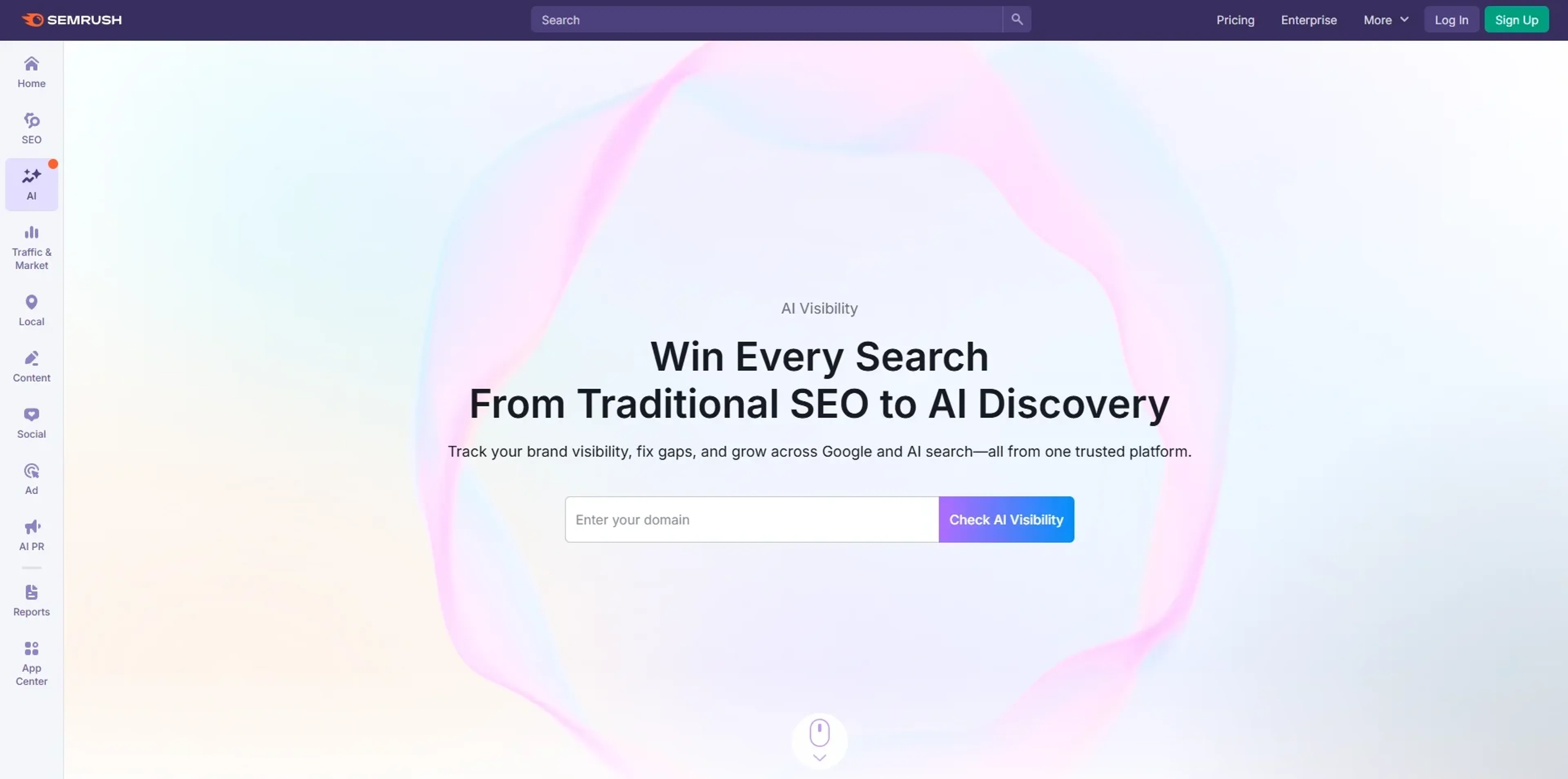 Image related to Semrush AI Visibility Toolkit, an AI tool for improving search engine optimization.