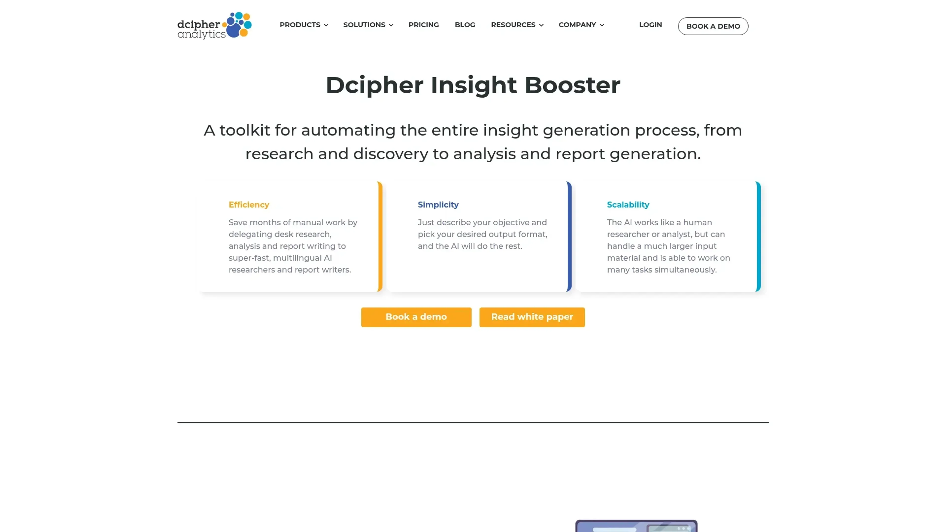 Image related to Dcipher Insight Booster, an AI tool for conducting and organizing research.