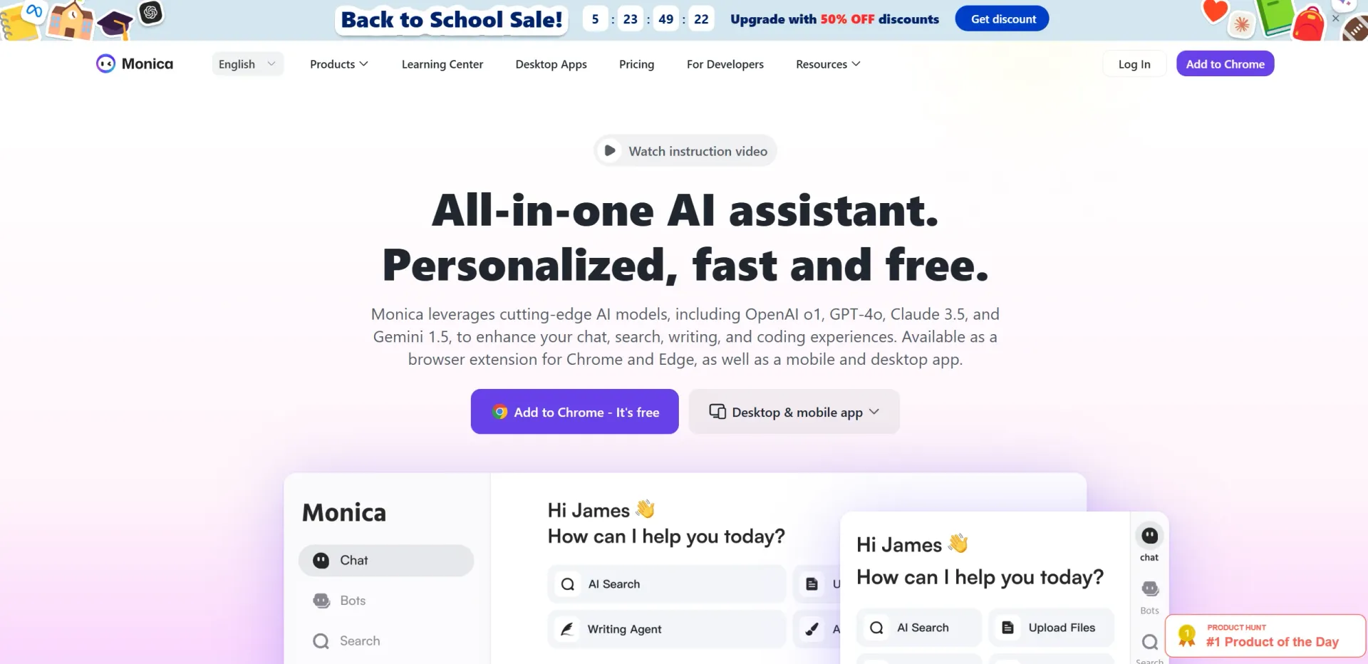 Monica - AI assistant cover