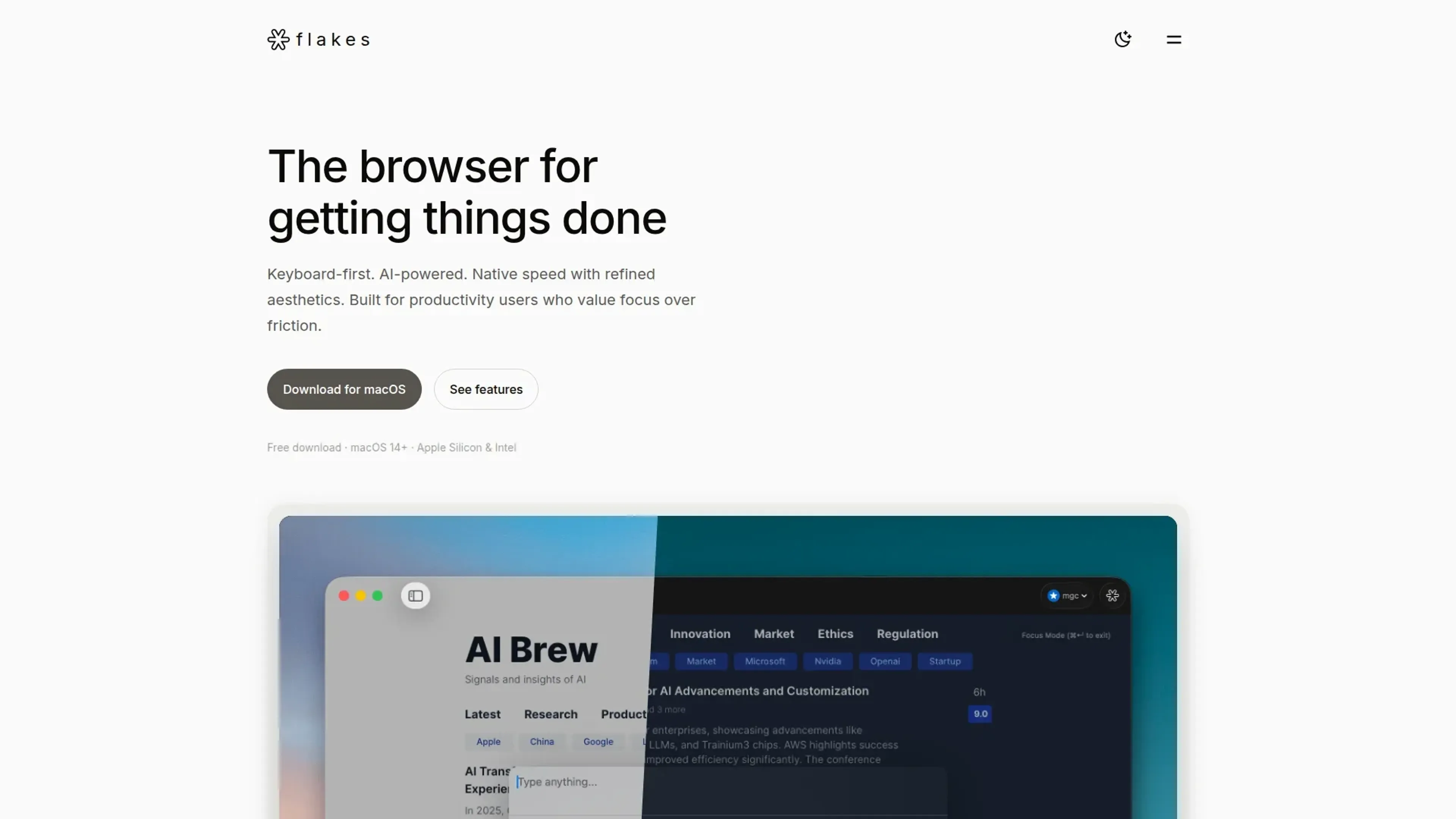 Image related to Flakes, an AI-powered search engine for smarter results.