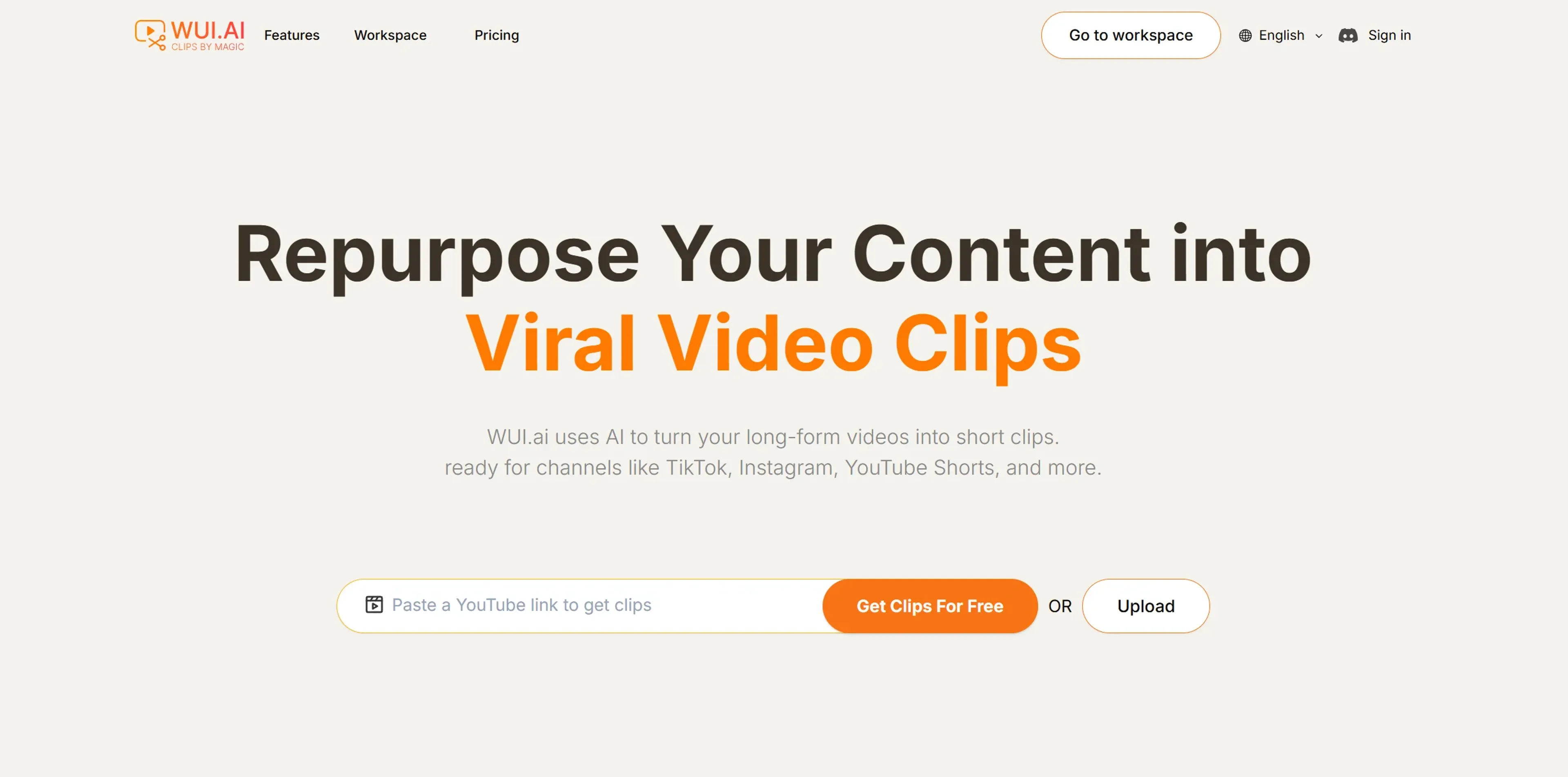 Image related to WUI.AI, an AI tool for editing and refining video content.