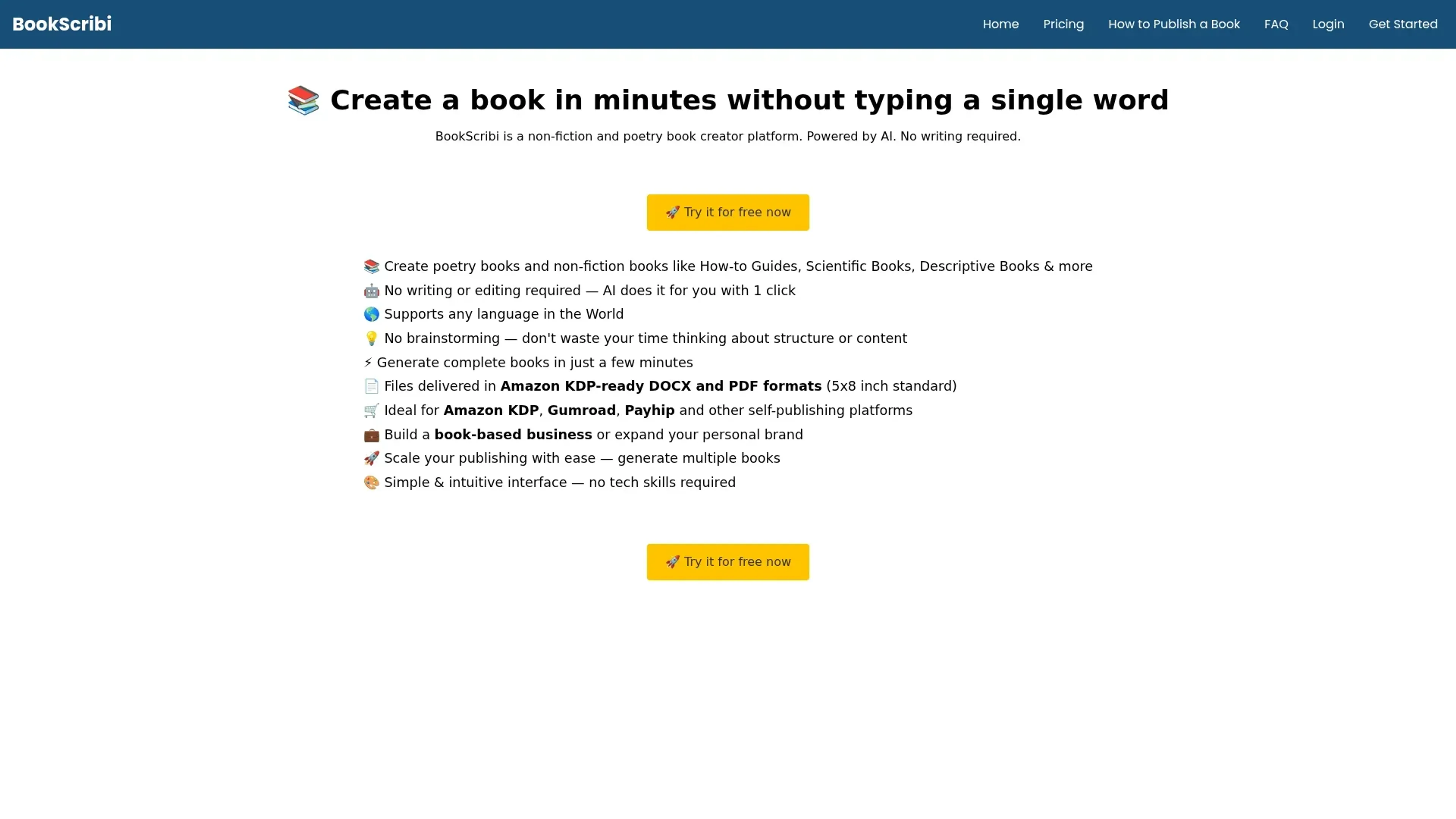 Image related to BookScribi, an AI tool for assisting with writing and content creation.