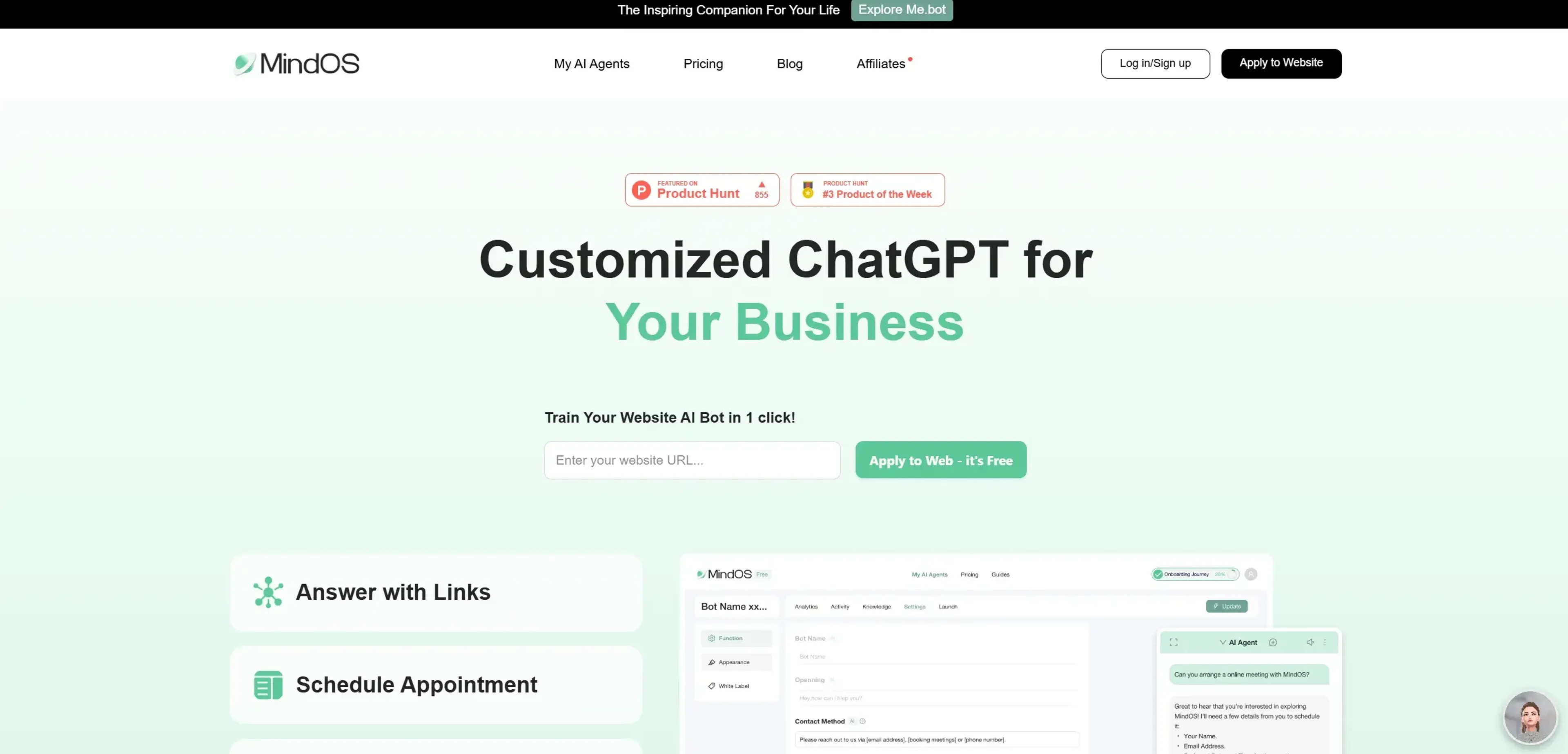 Image related to MindOS, an AI chatbot for conversations and customer interactions.