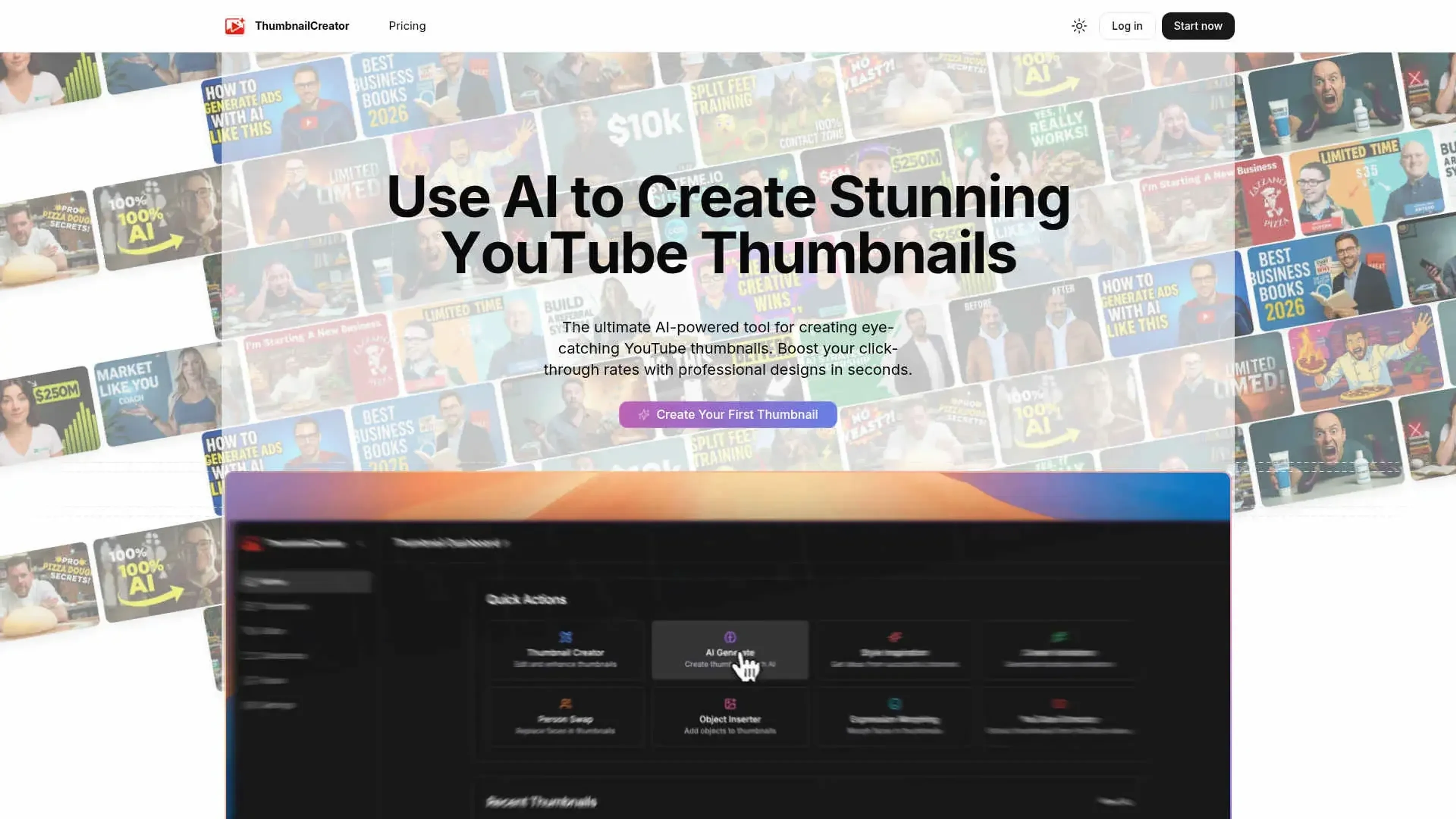 Image related to ThumbnailCreator.com, an AI tool for managing and creating social media content.
