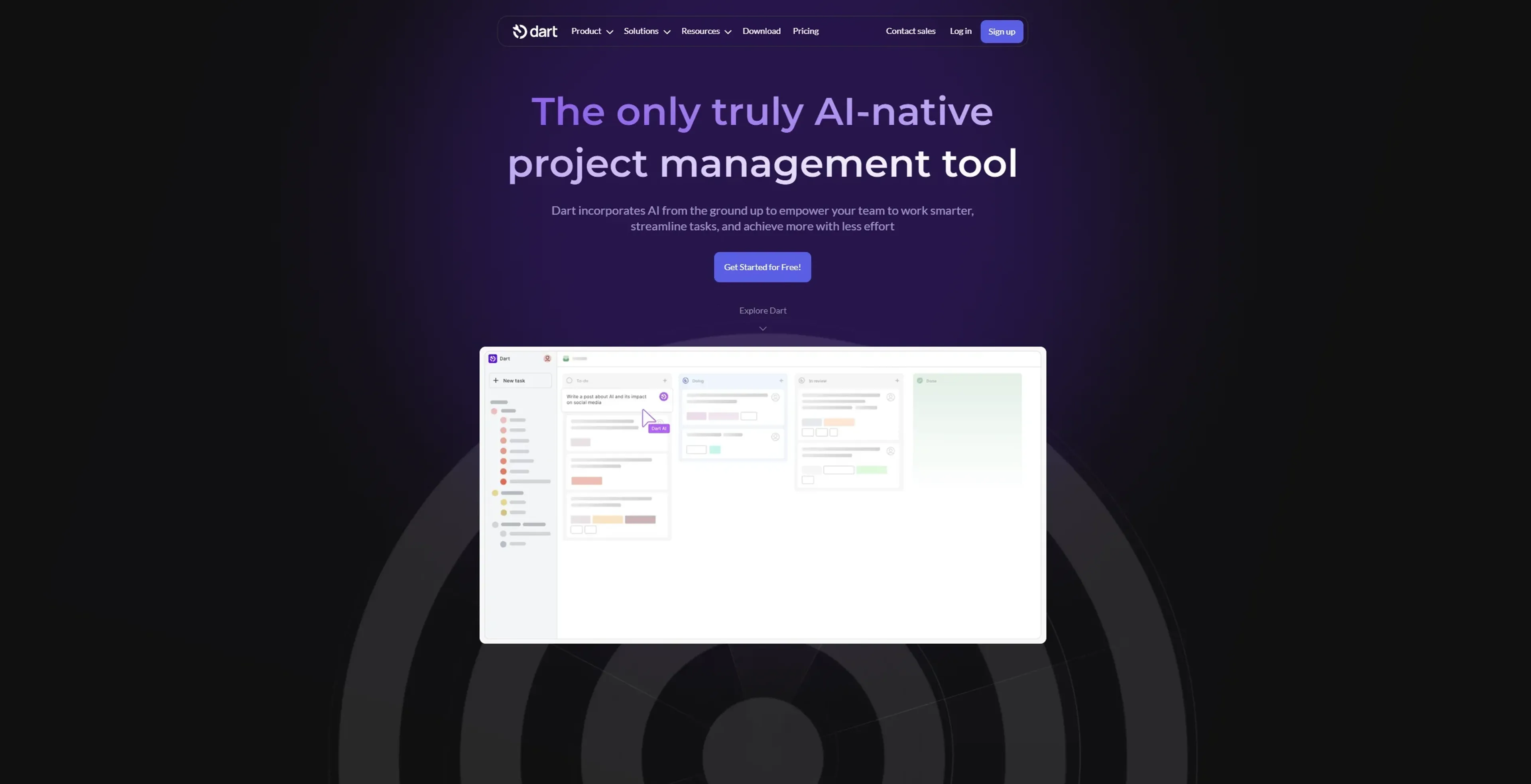 Image related to Dart, an AI tool for building and deploying autonomous agents.