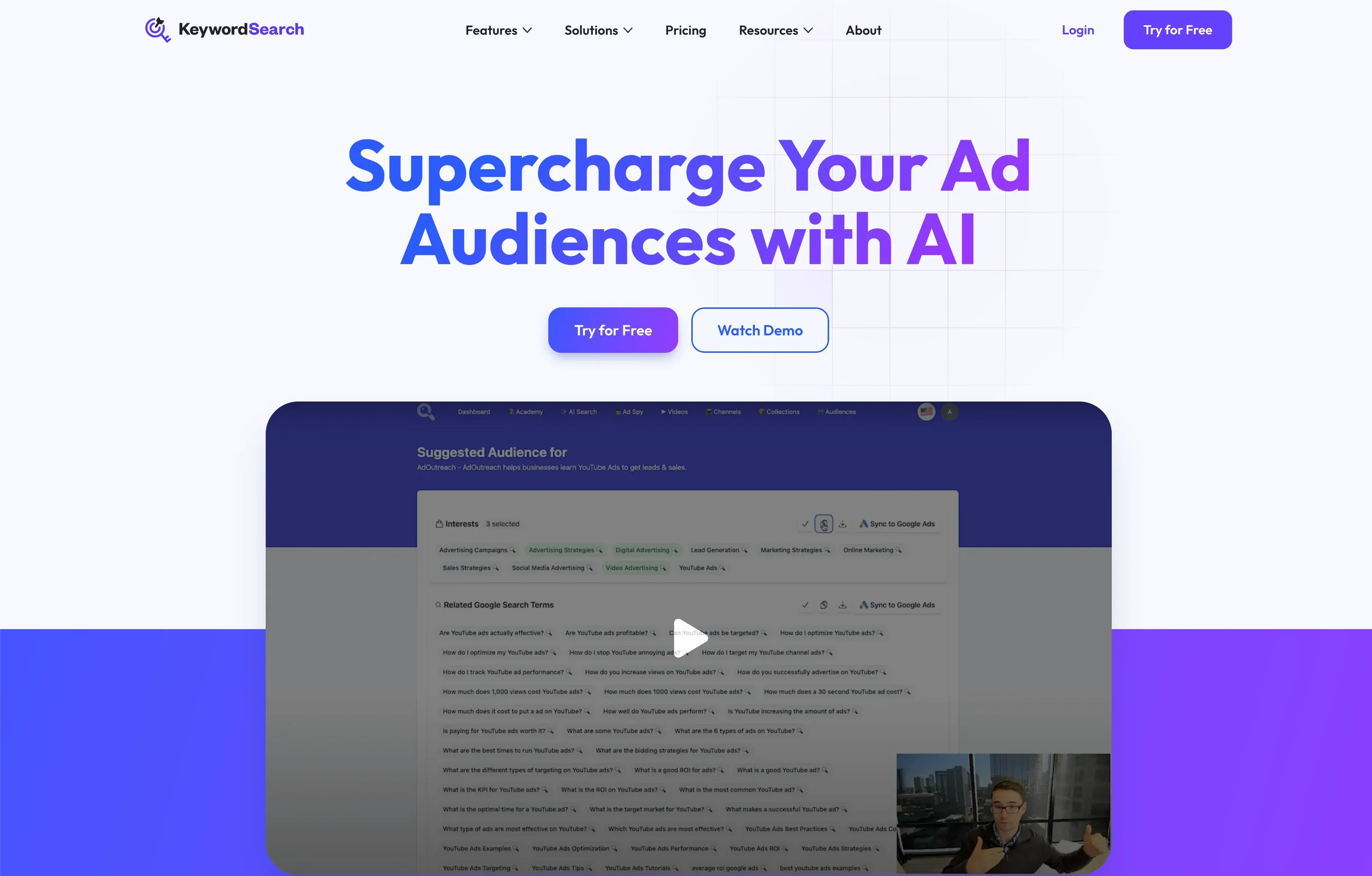 Image related to KeywordSearch, an AI tool for automating and optimizing marketing tasks.