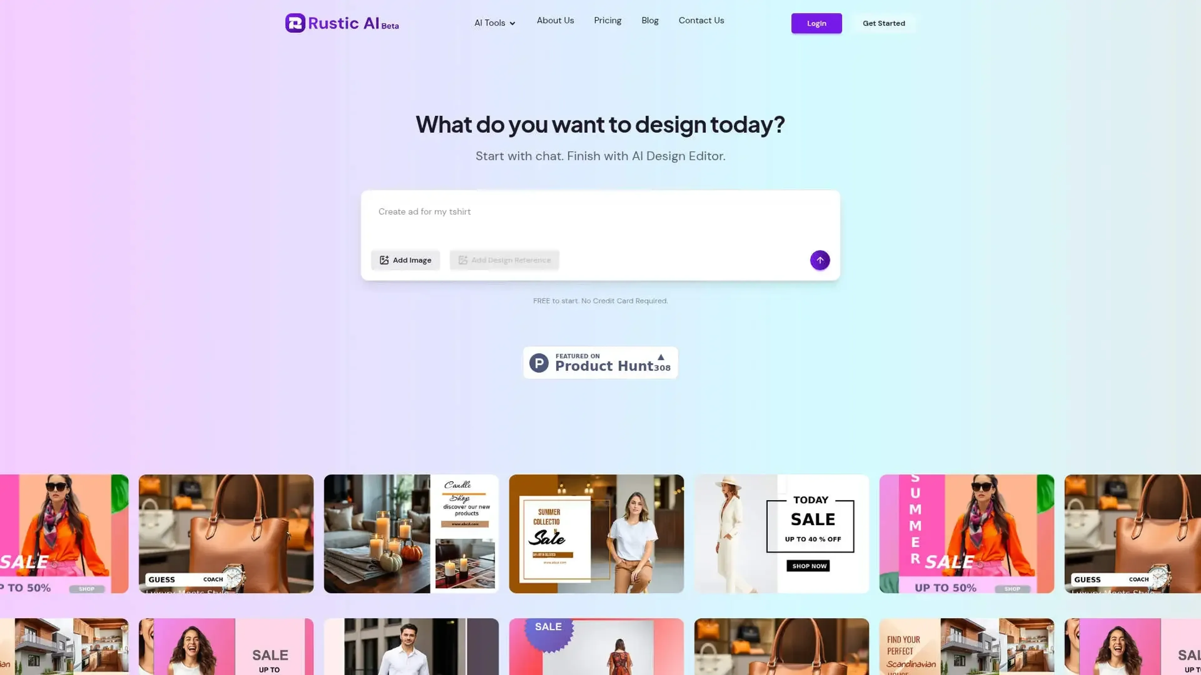 Image related to Rustic AI, an AI tool for generating design concepts and layouts.