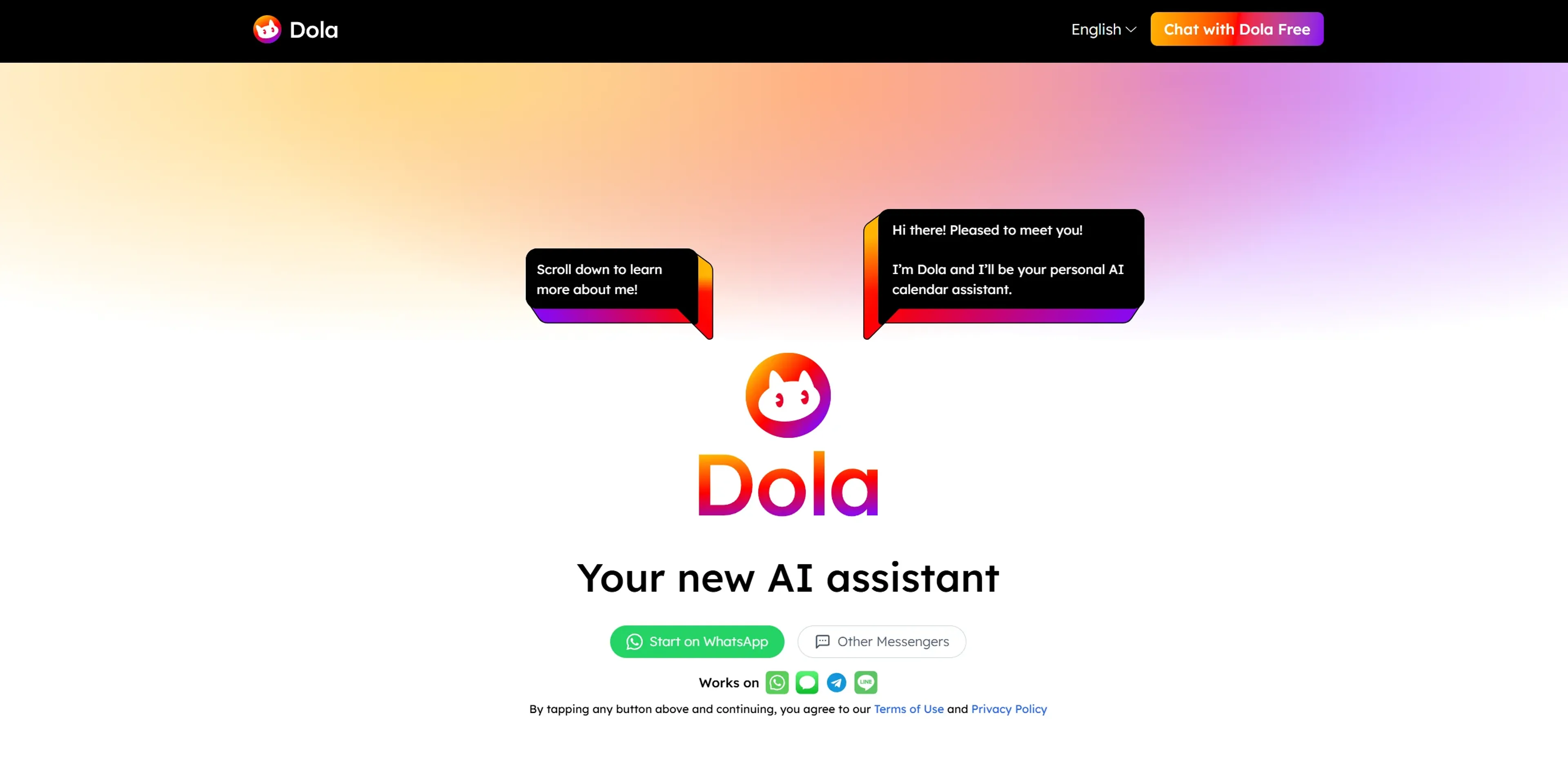 Image related to Dola, an AI chatbot for conversations and customer interactions.