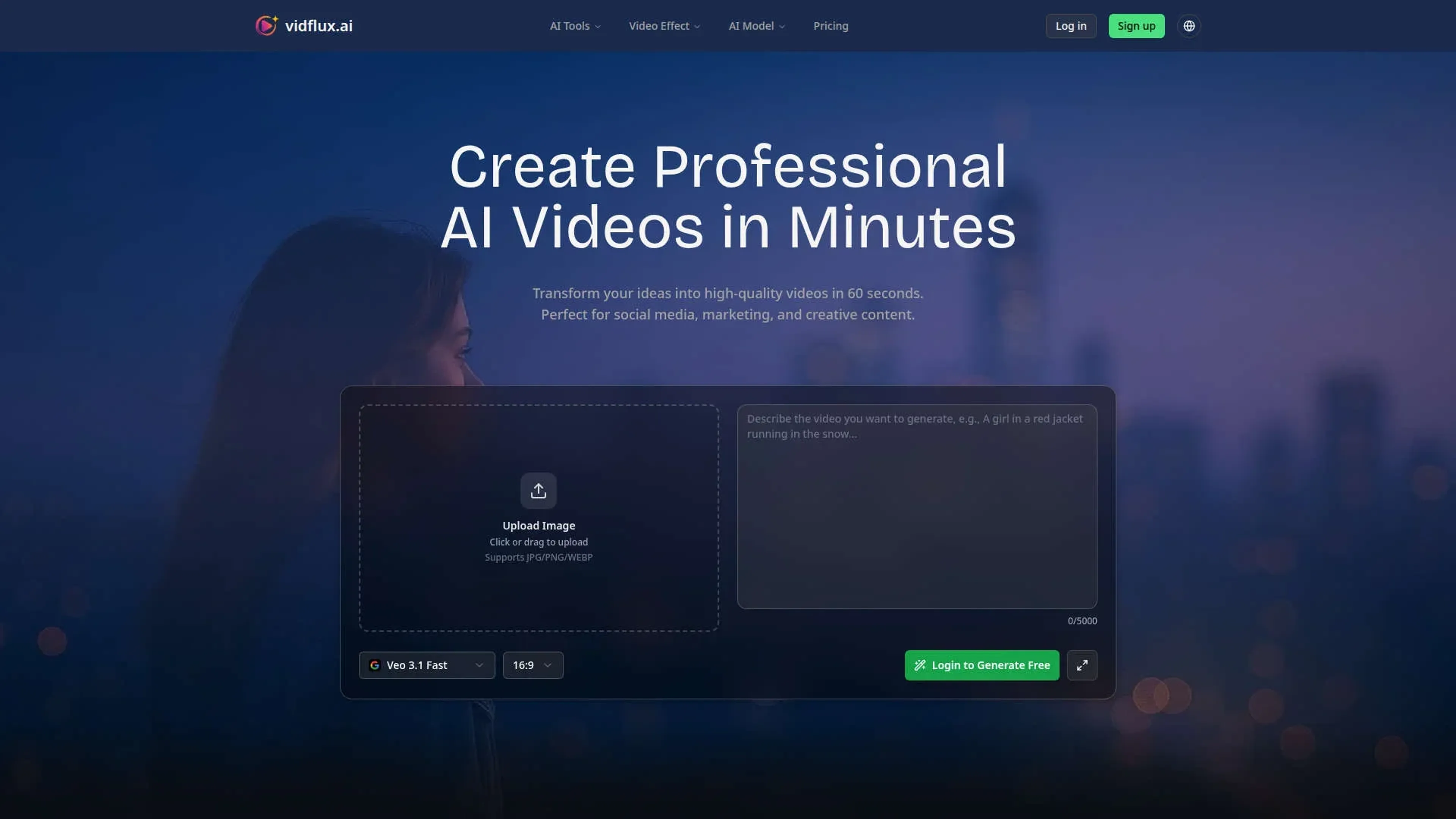Image related to vidflux.ai, an AI tool for turning text into videos.