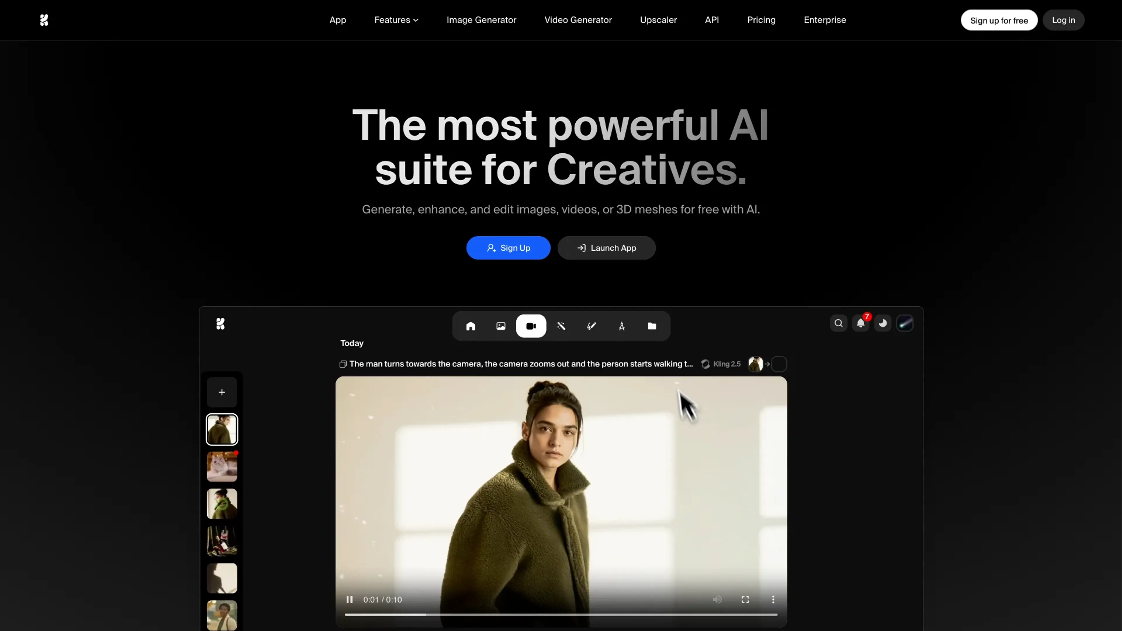 Image related to Krea, an AI tool for generating images from prompts.