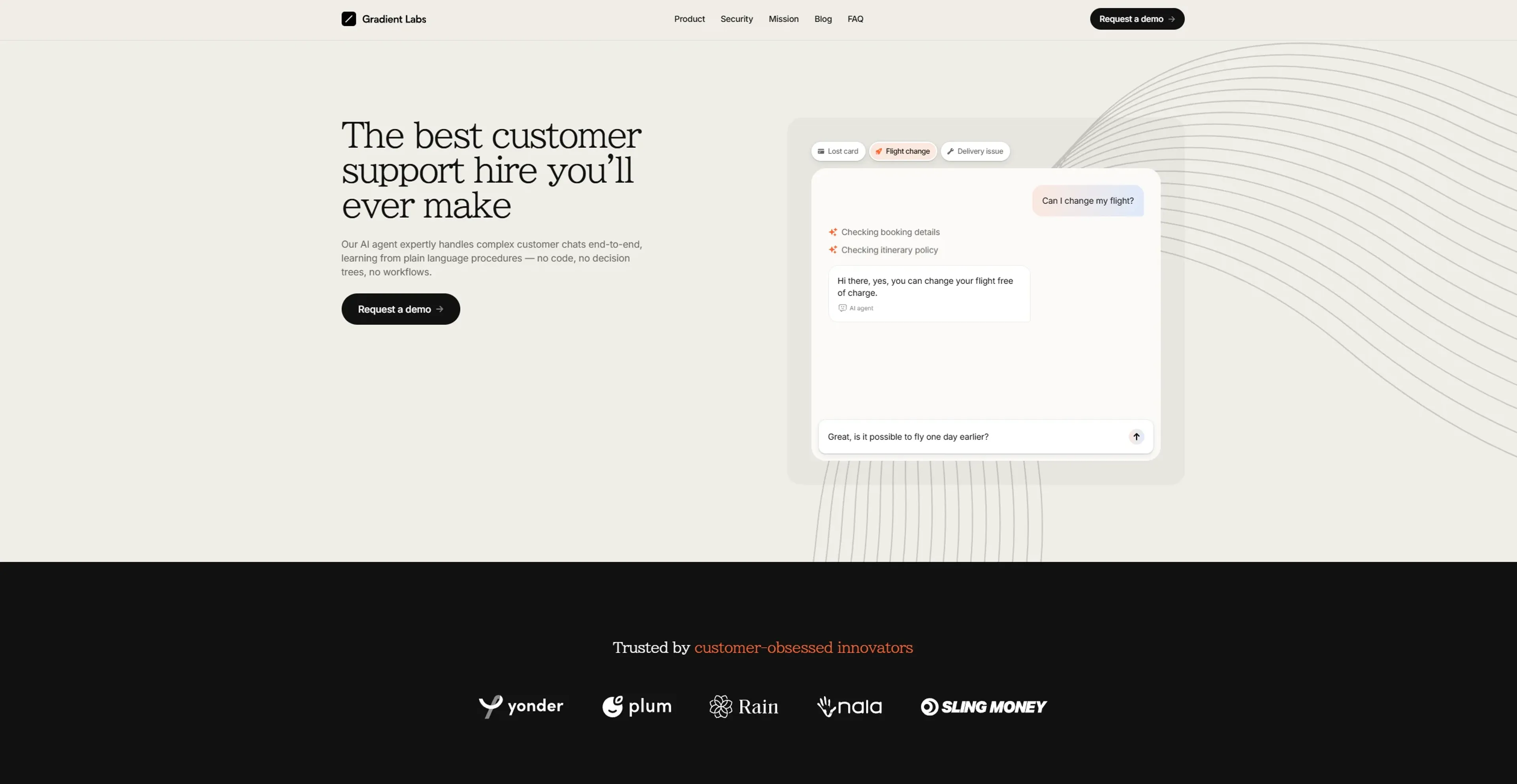 Image related to Gradient Labs, an AI tool for building and deploying autonomous agents.