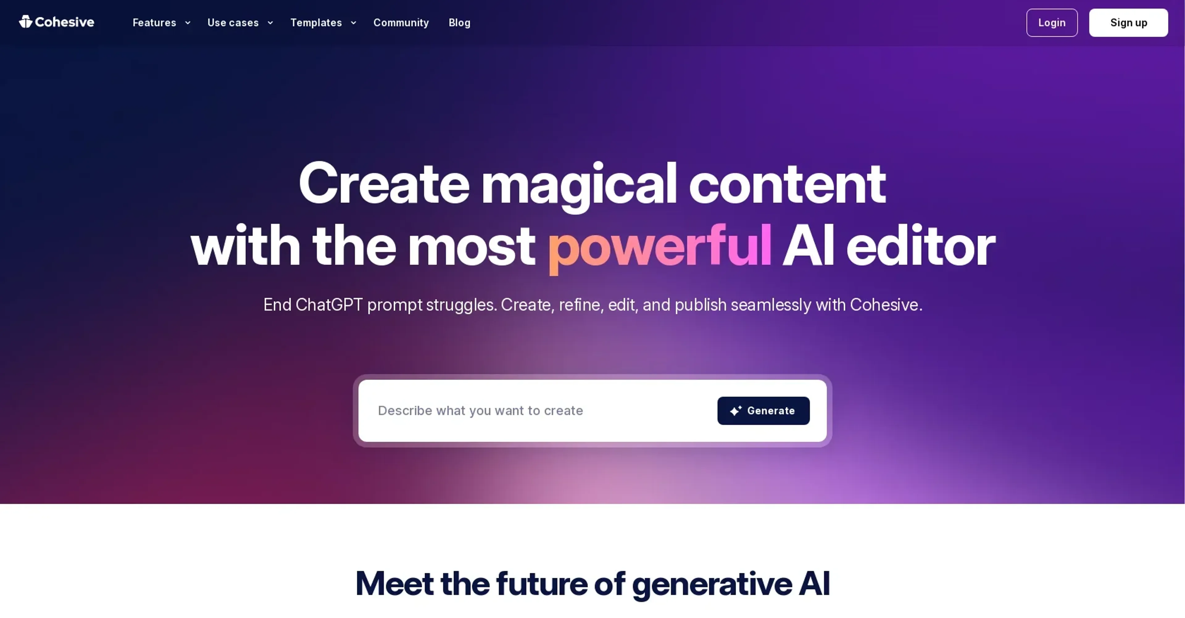Image related to Cohesive, an AI tool for automating and optimizing marketing tasks.
