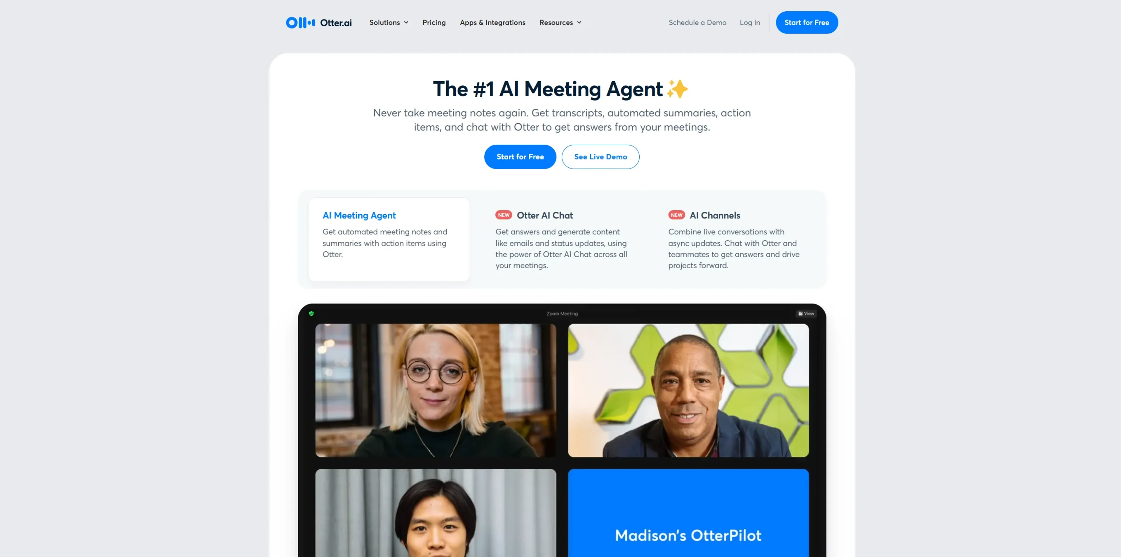 Image related to Otter.ai, an AI tool for summarizing text or documents.