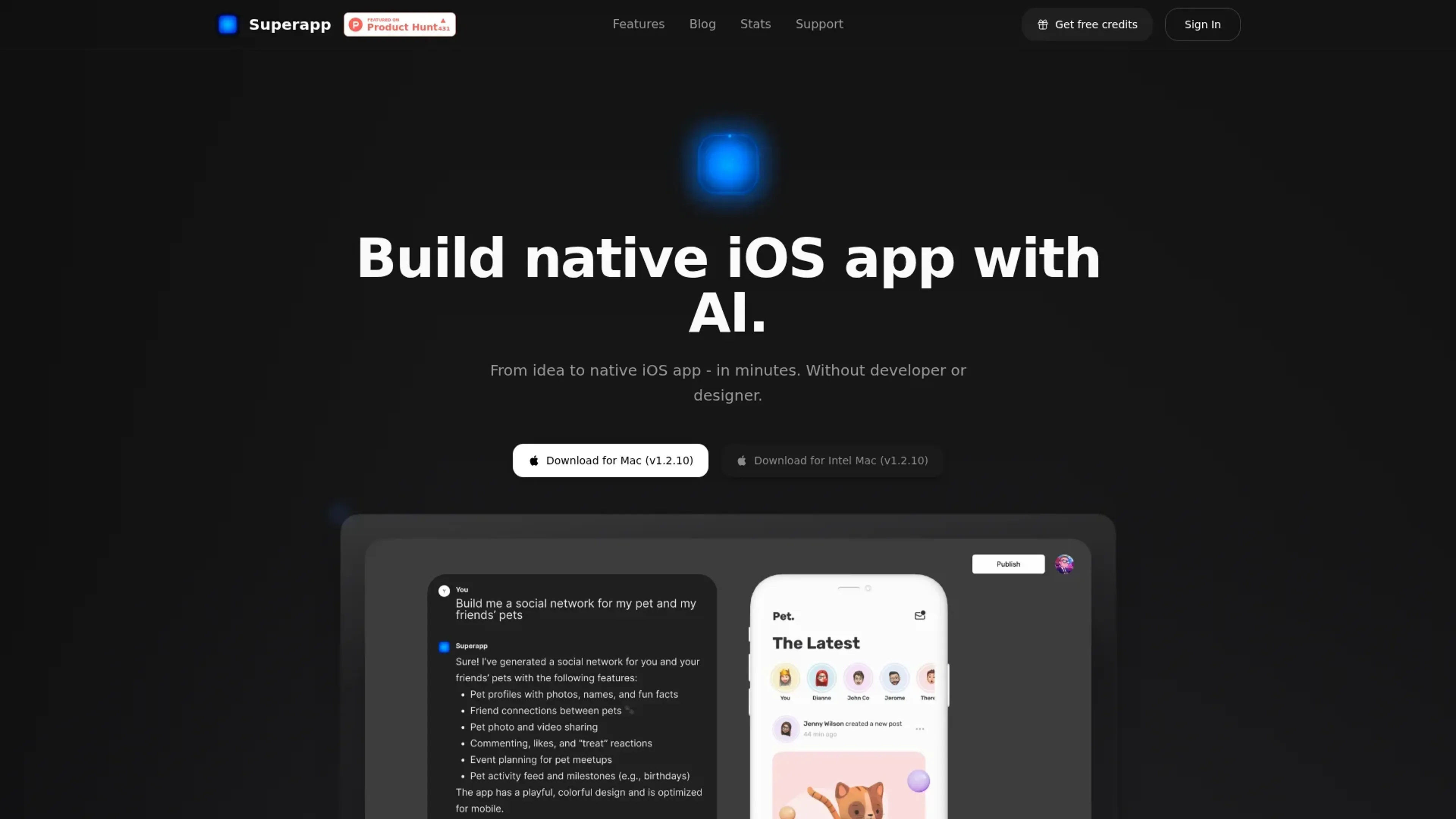 Image related to Superapp, an AI tool for assisting with programming and code generation.