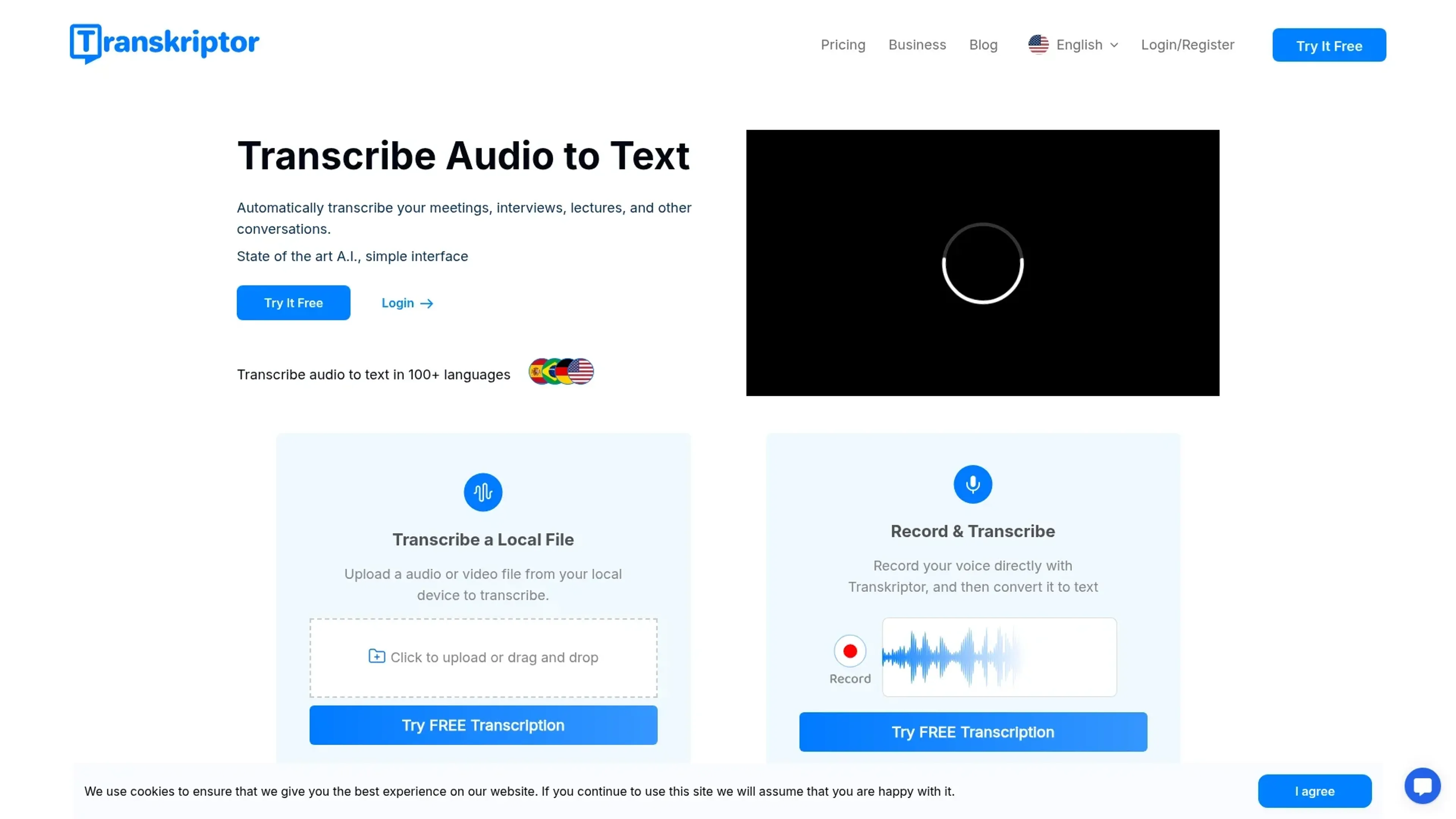 Image related to Transkriptor, an AI tool for transcribing audio or video into text.