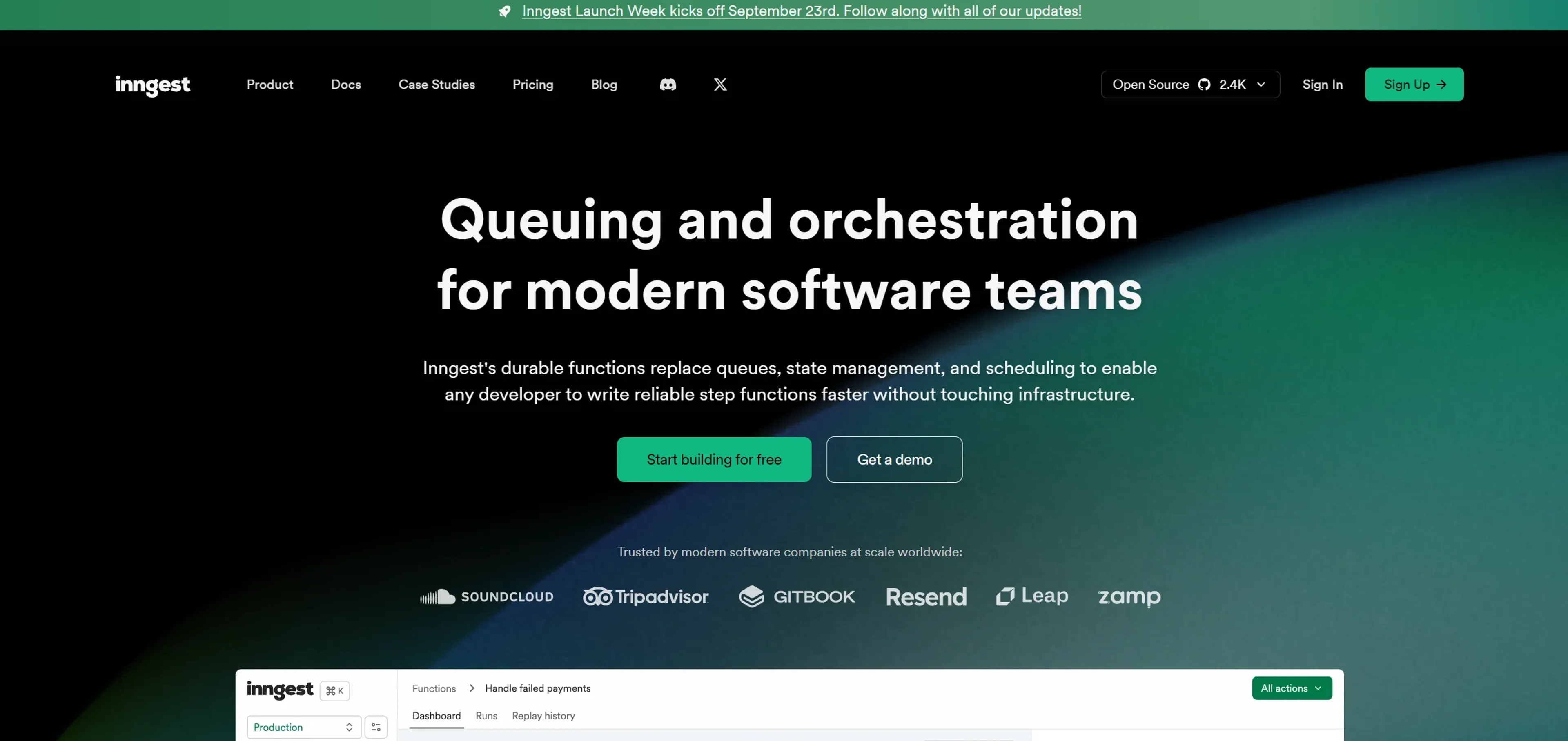Image related to Inngest, an AI tool for automating workflows and business processes.