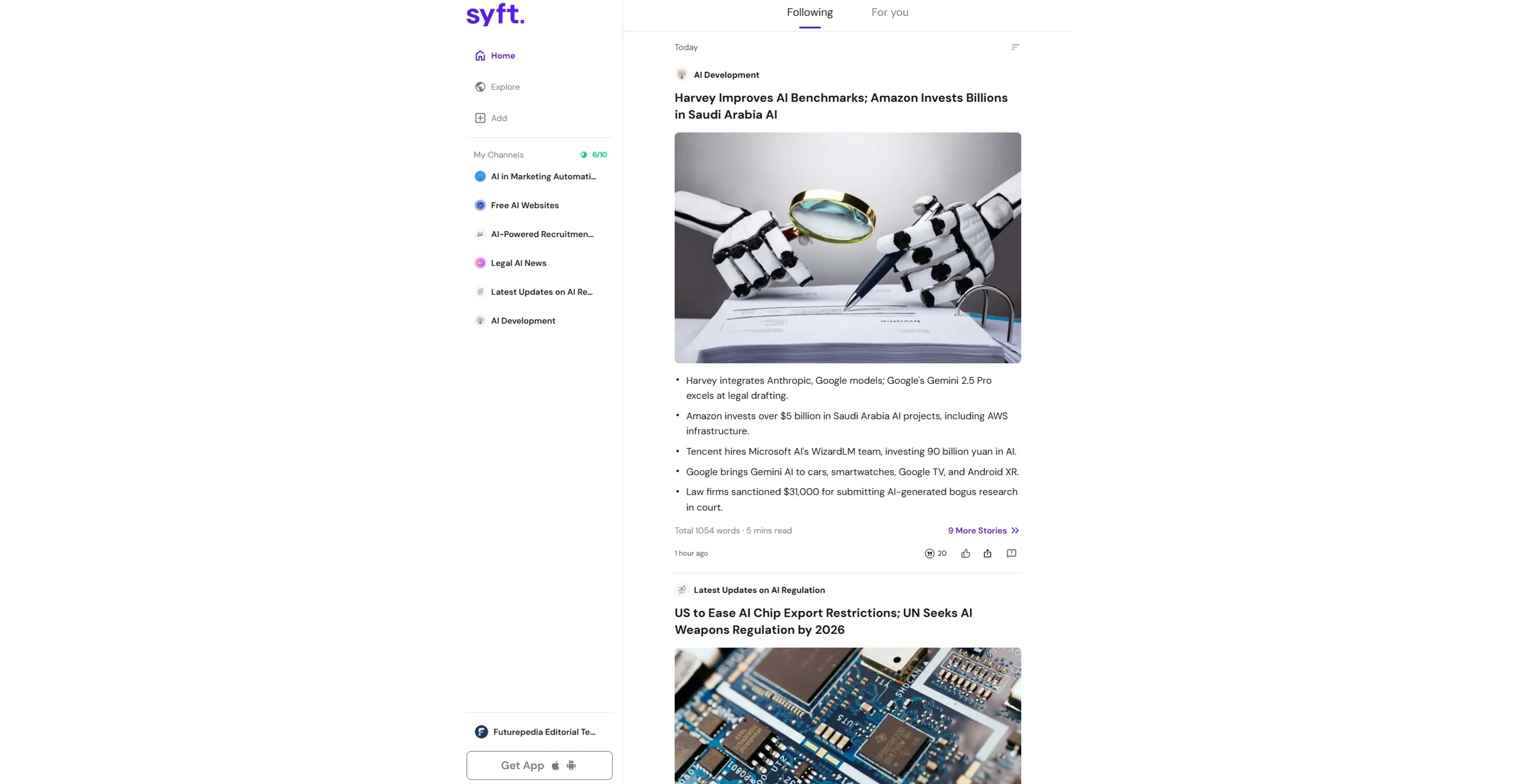 Image related to Syft, an AI tool that acts as a personal digital assistant.