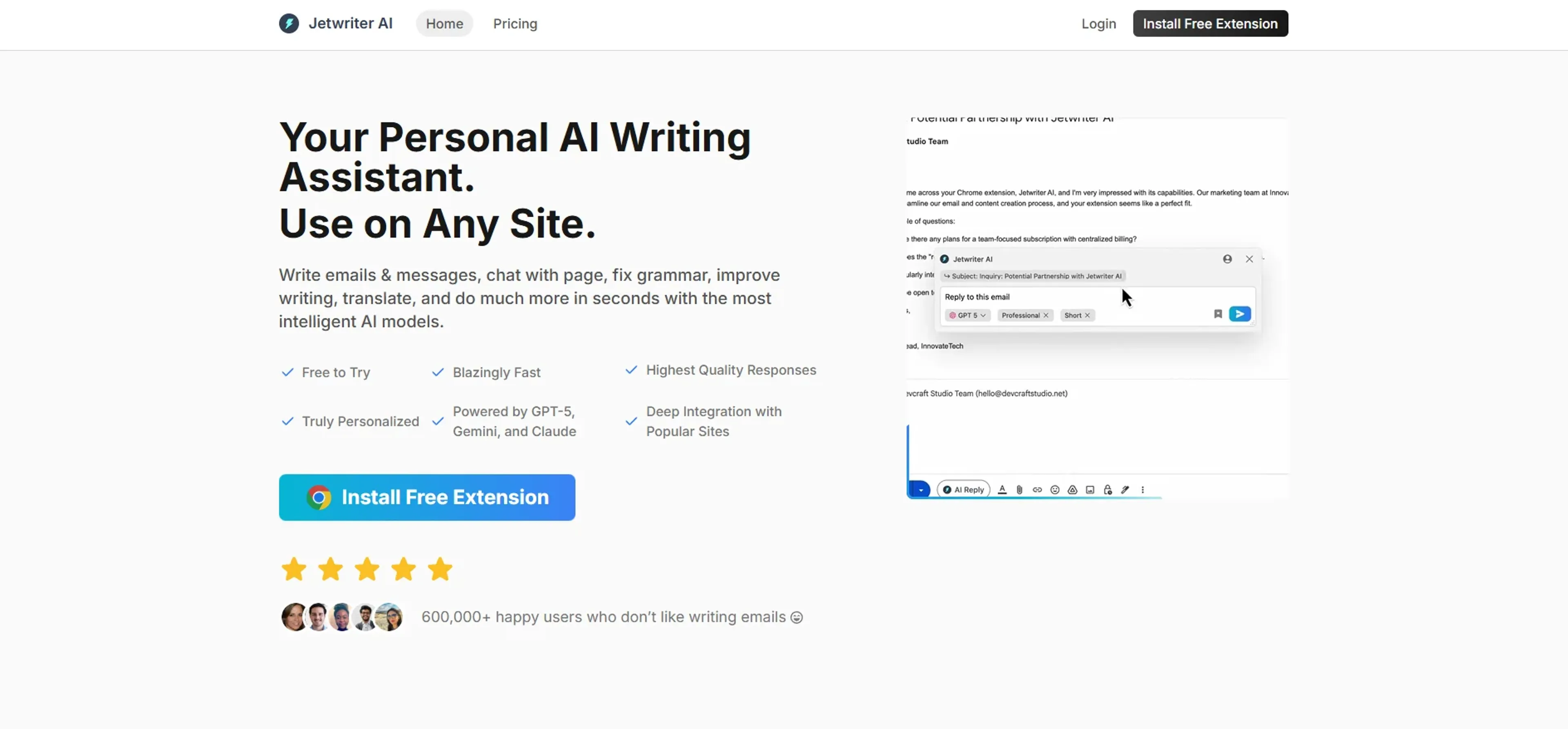 Image related to Jetwriter AI, an AI tool for managing and writing emails efficiently.
