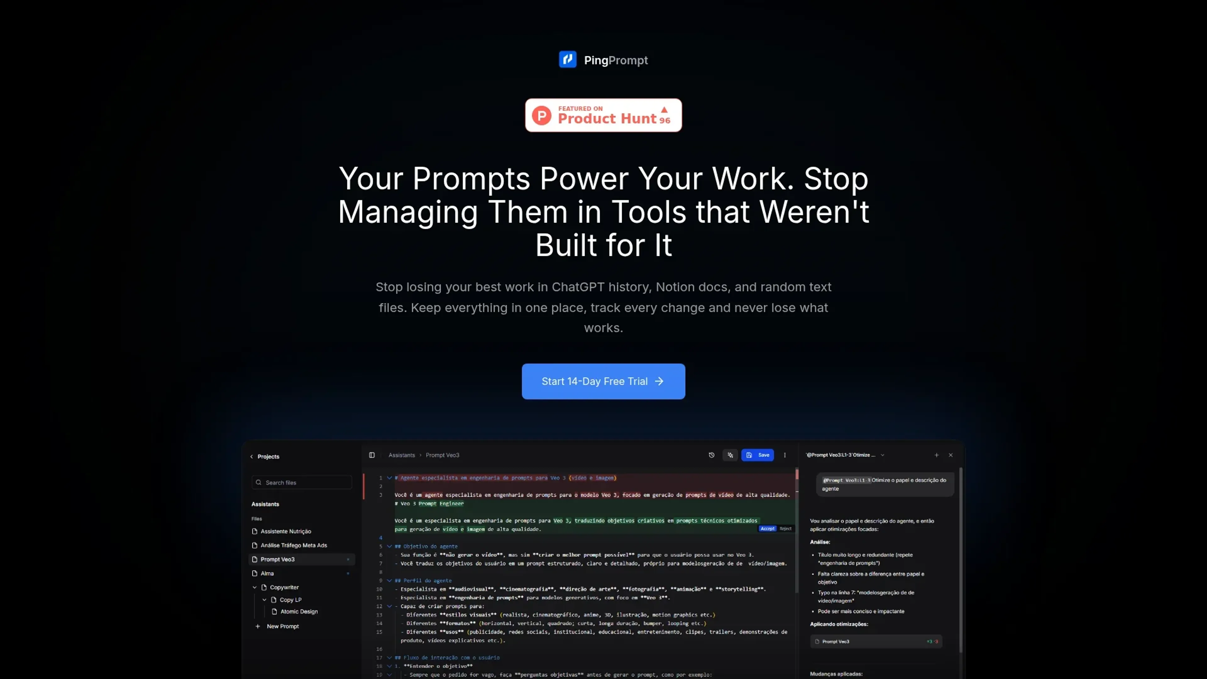 Image related to PingPrompt, an AI tool for generating creative prompts.