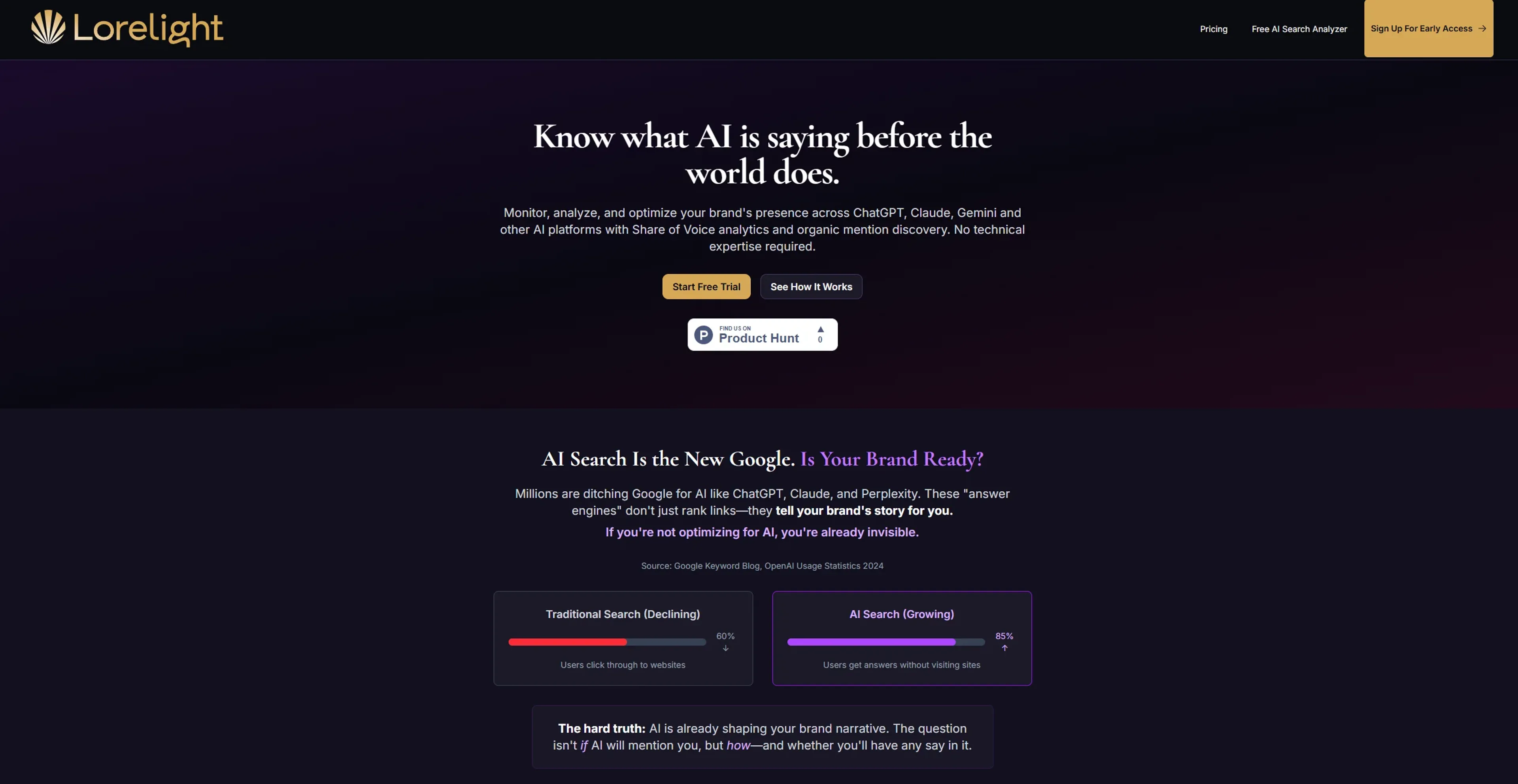 Image related to Lorelight, an AI tool for automating and optimizing marketing tasks.
