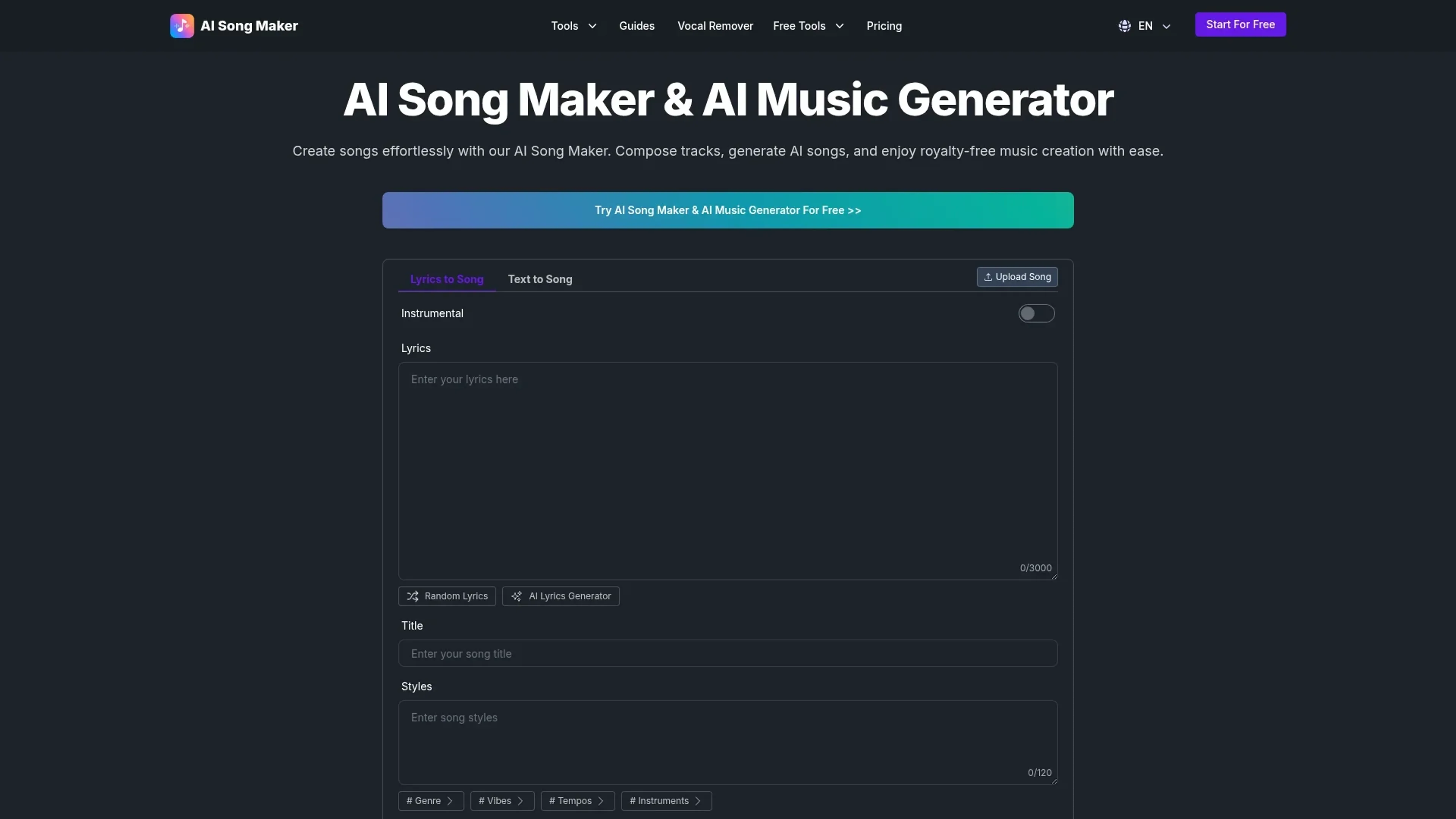Image related to AI Song Maker, an AI tool for composing or producing music.
