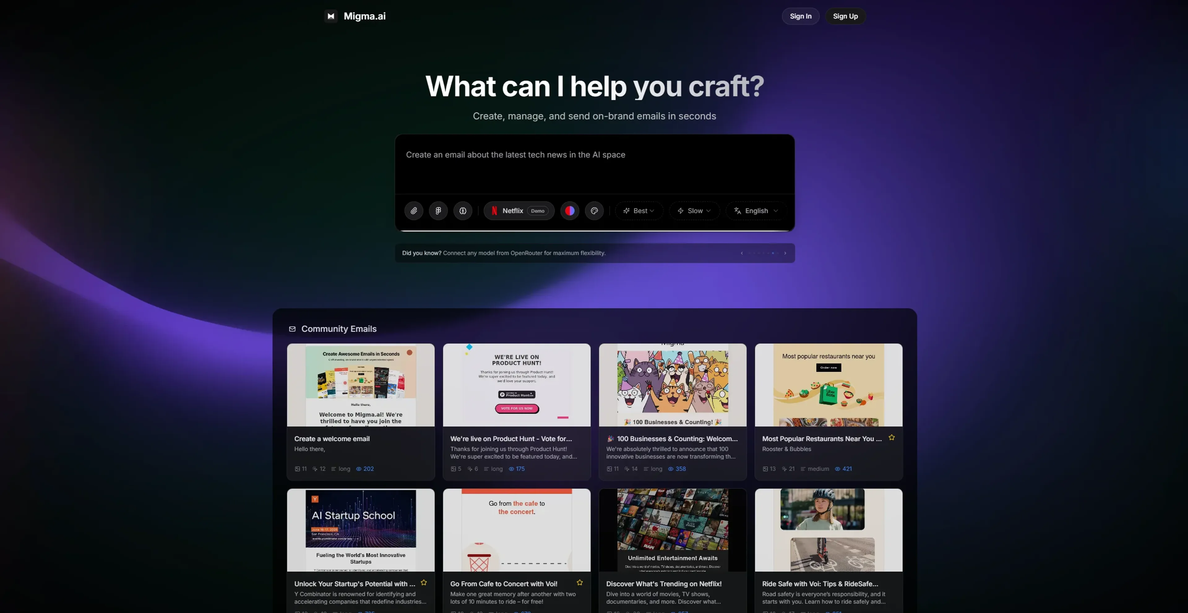 Image related to Migma.ai, an AI tool for managing and writing emails efficiently.