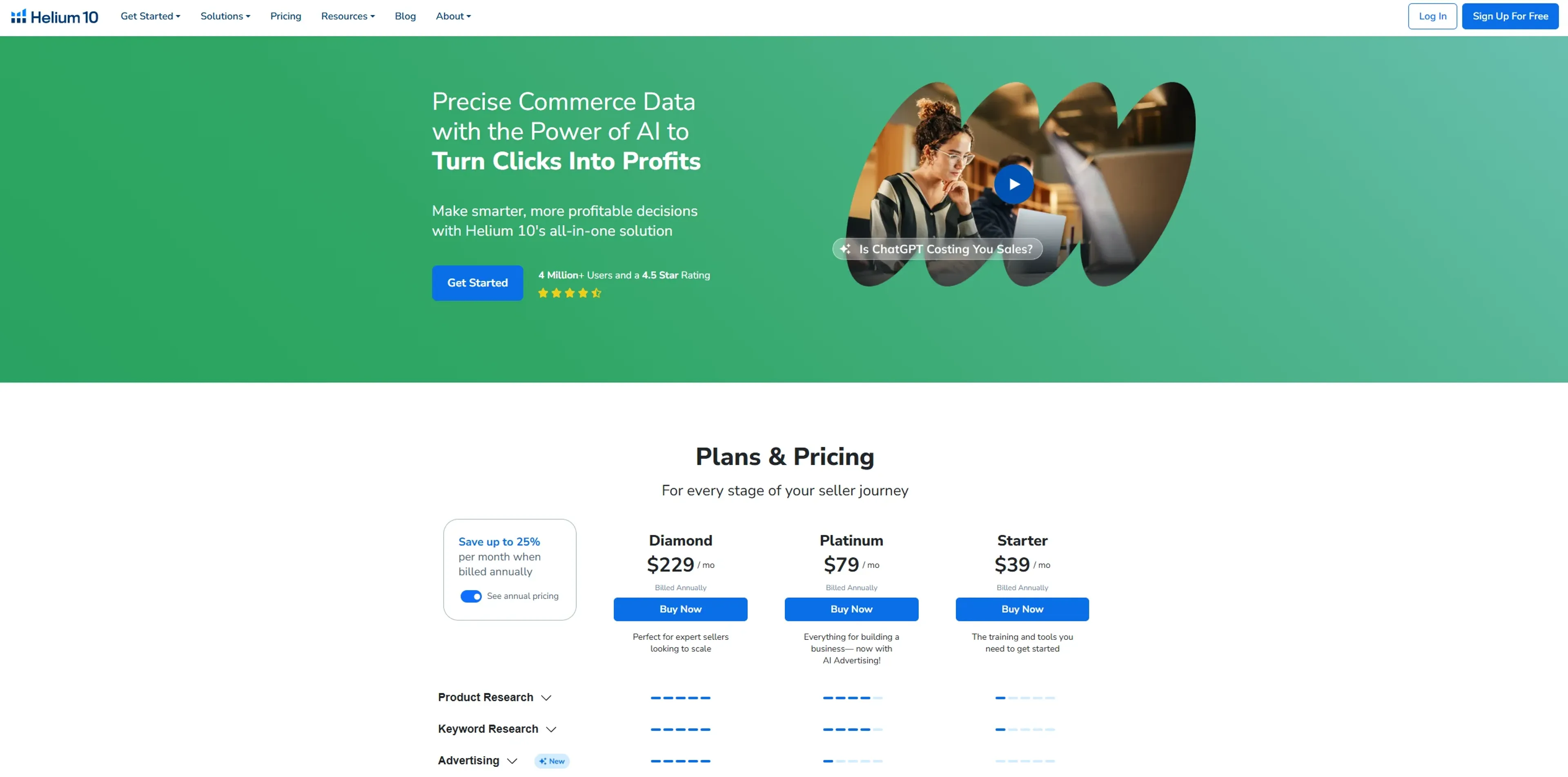Image related to Helium 10, an AI tool for enhancing online store management and sales.