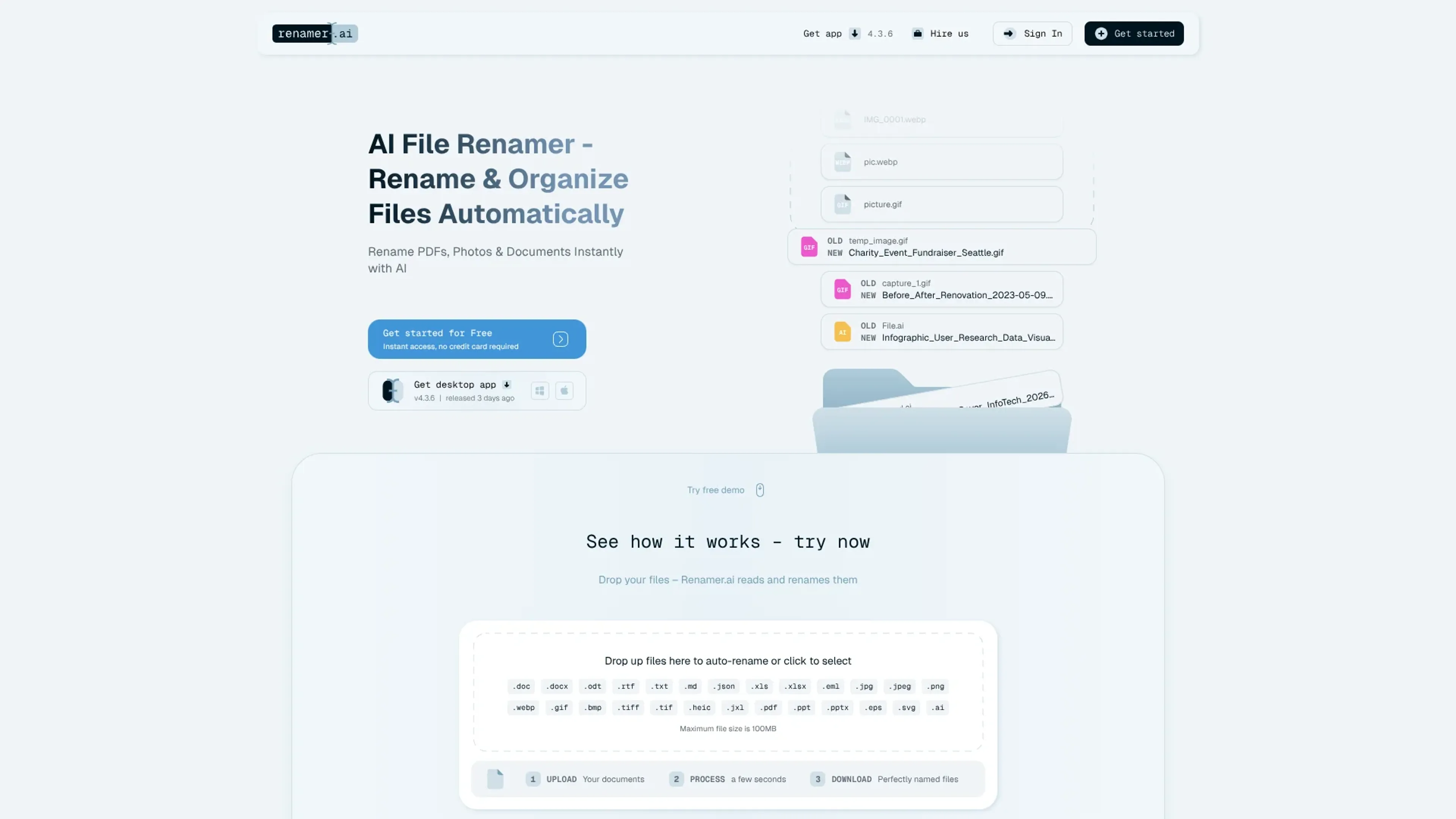 Image related to Renamer.ai, an AI tool for automating workflows and business processes.