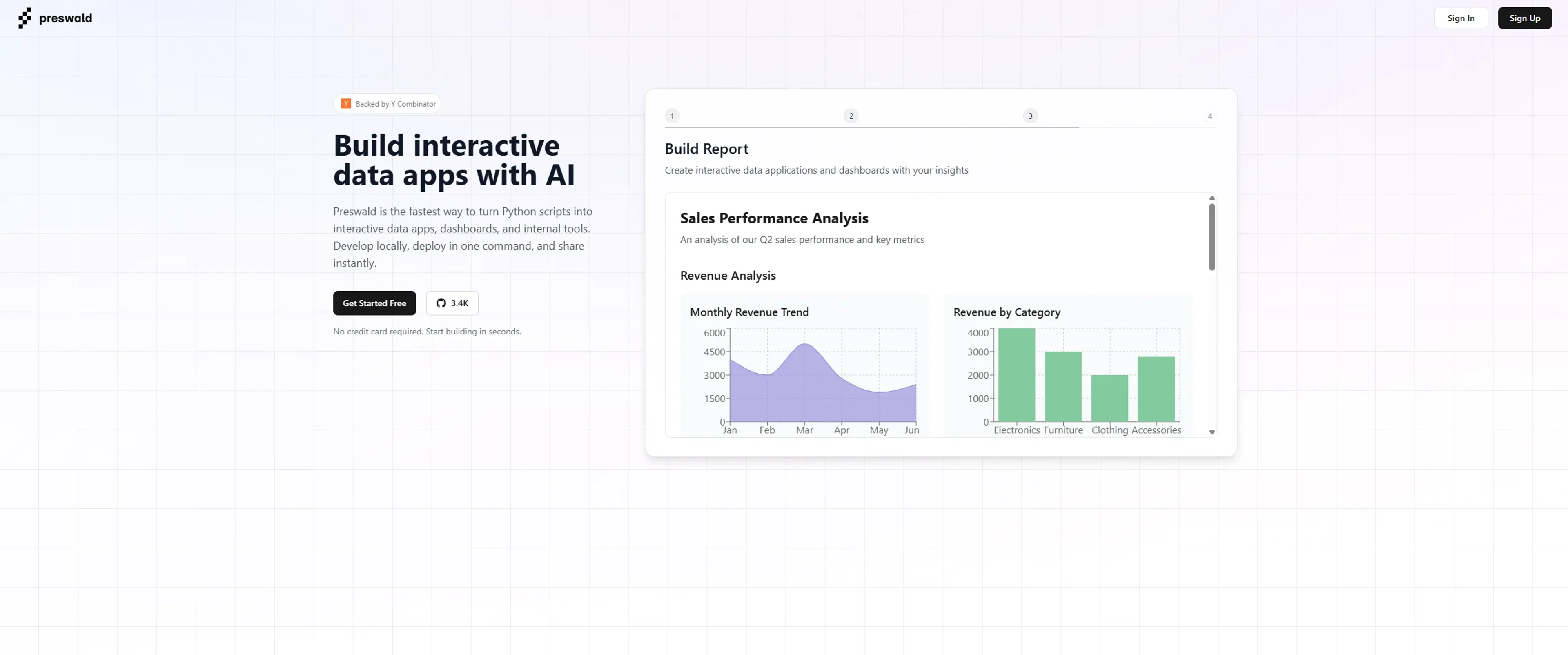 Image related to Preswald, an AI tool for creating professional presentations.
