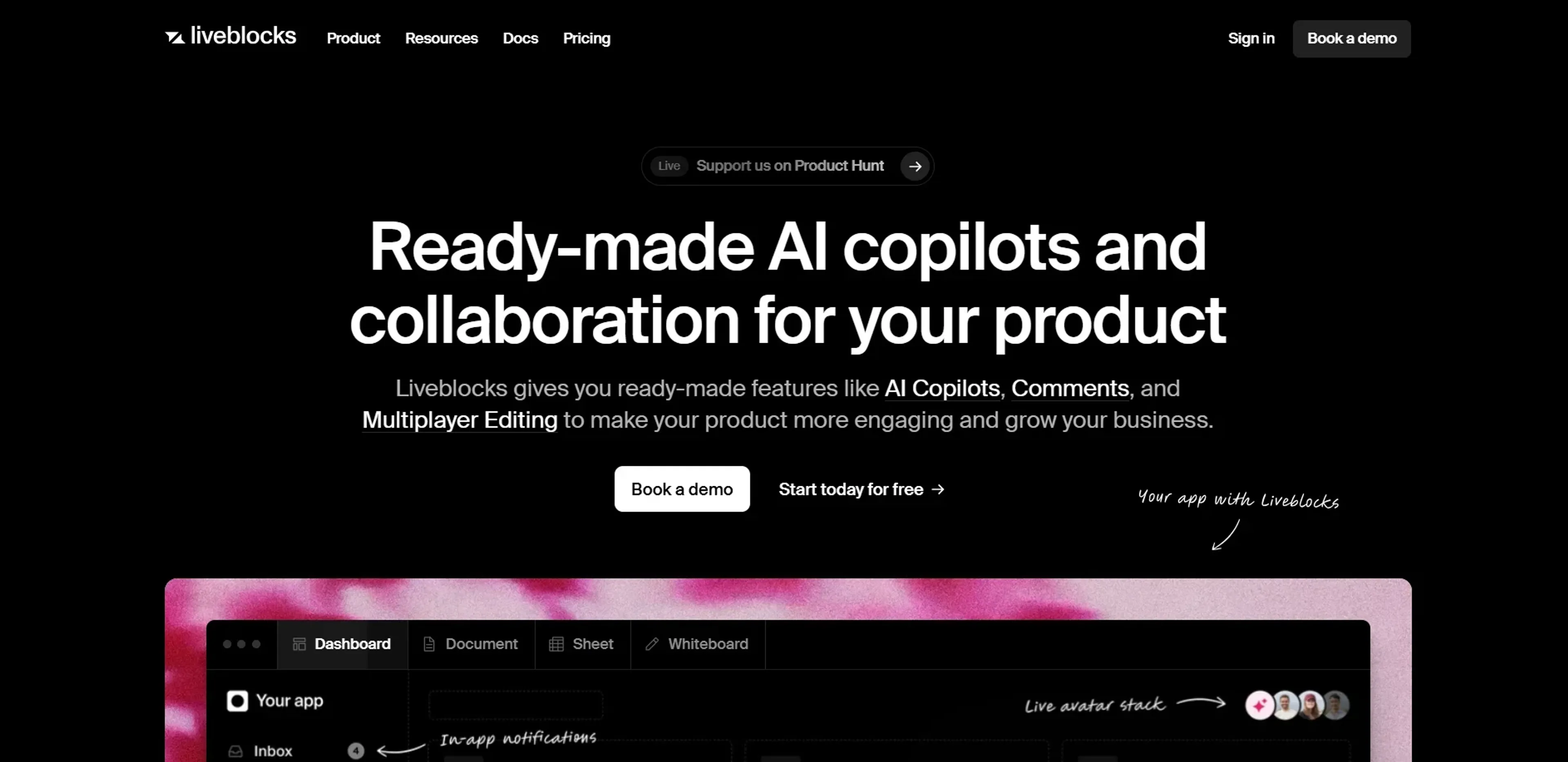 Image related to Liveblocks, an AI tool for building and deploying autonomous agents.