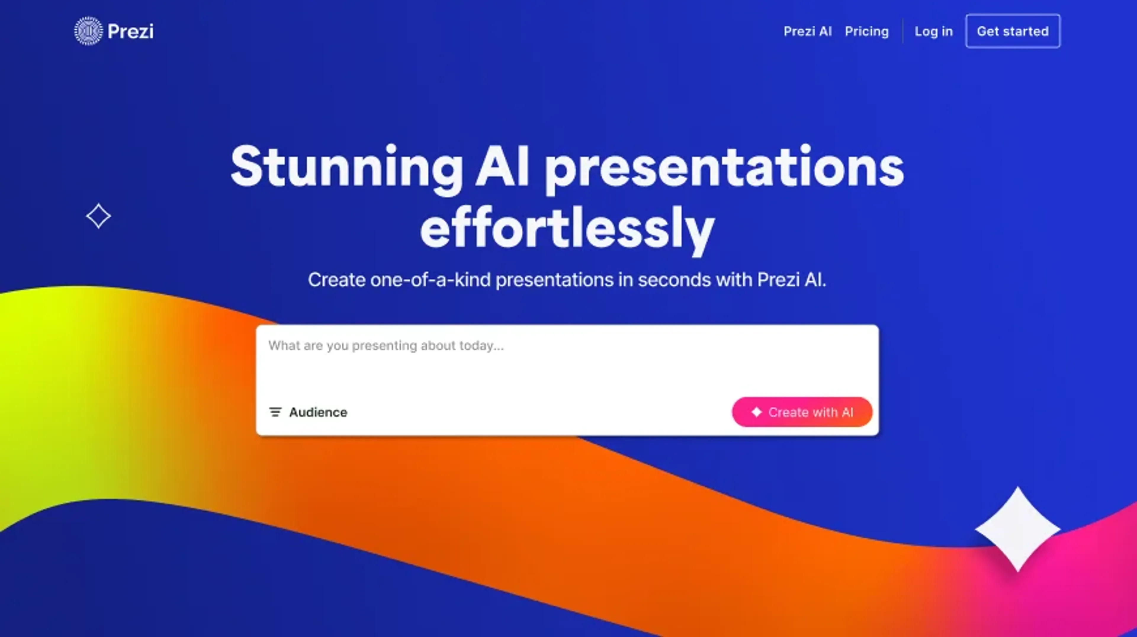 Image related to Prezi, an AI tool for creating professional presentations.