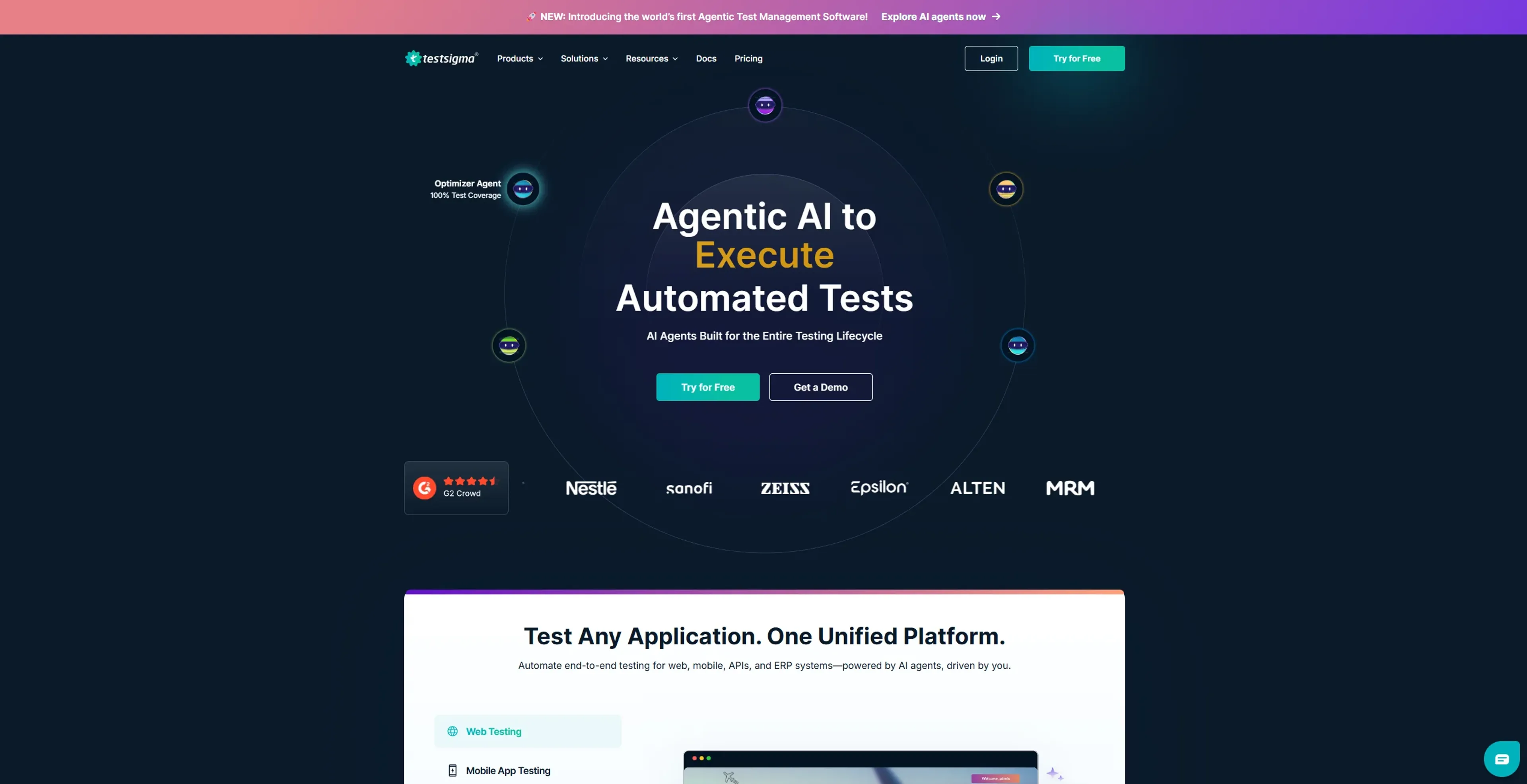 Image related to testsigma, an AI tool for building and deploying autonomous agents.