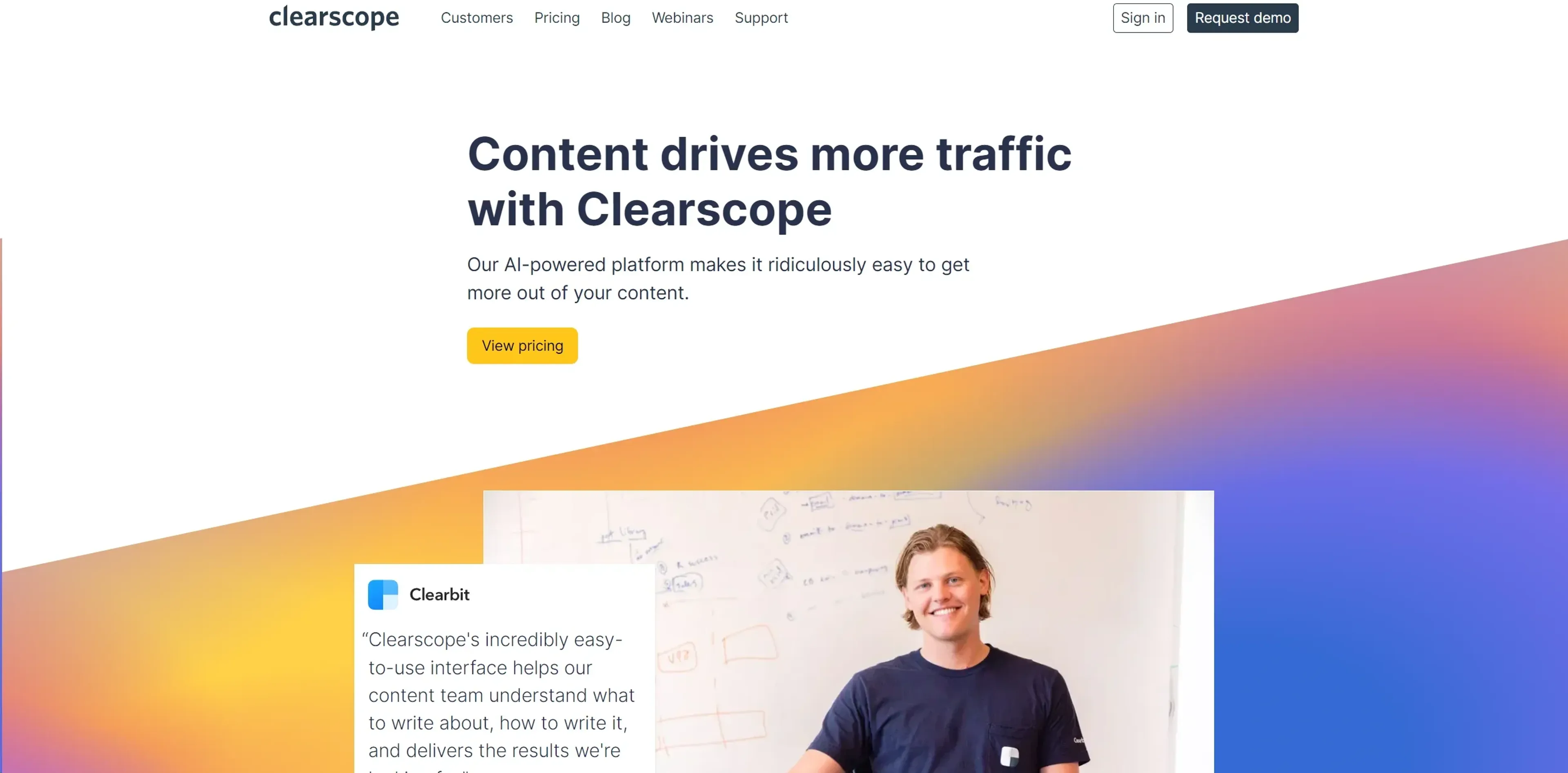 Image related to Clearscope, an AI tool for improving search engine optimization.