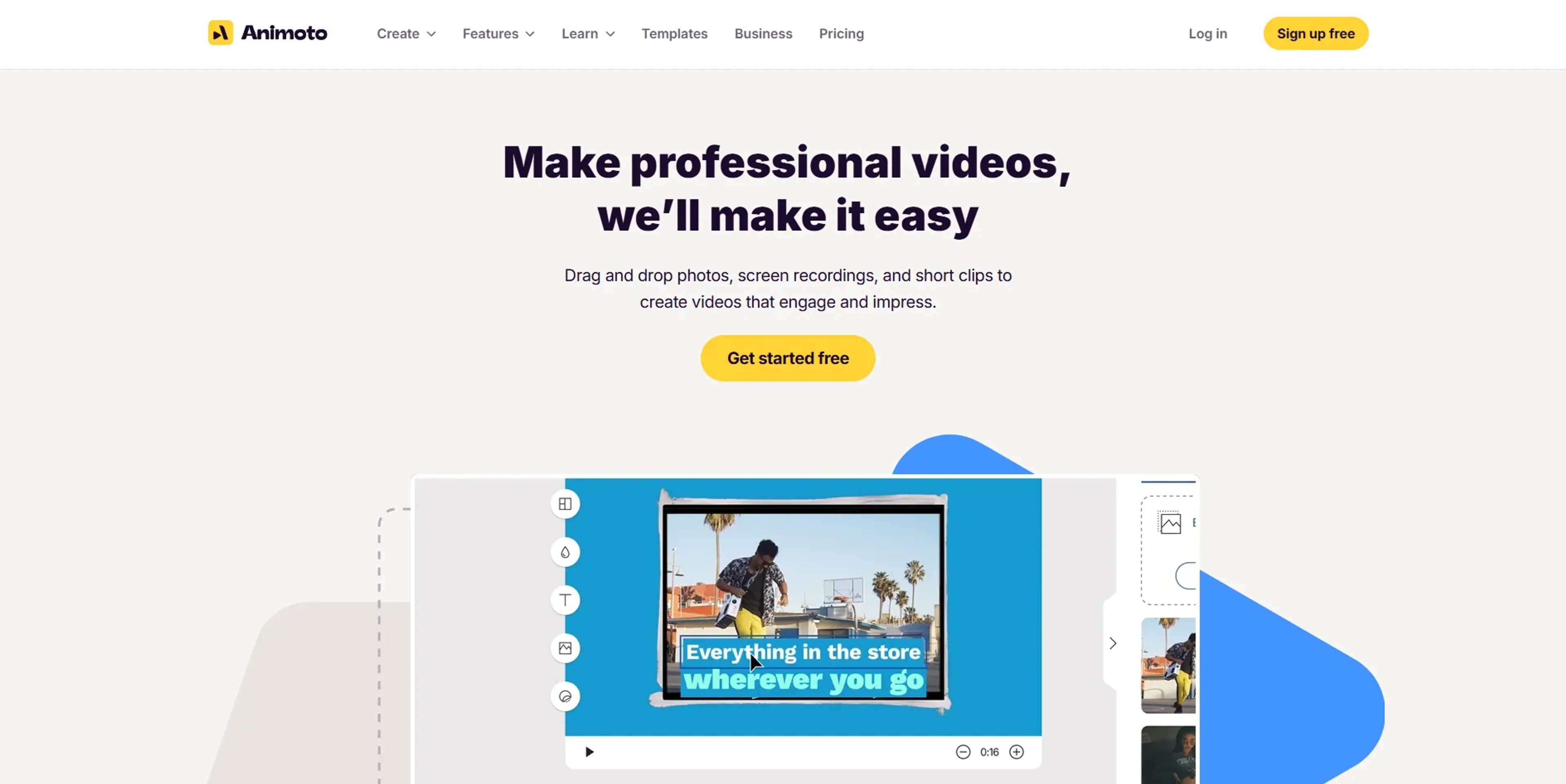 Image related to Animoto, an AI tool for generating realistic videos.