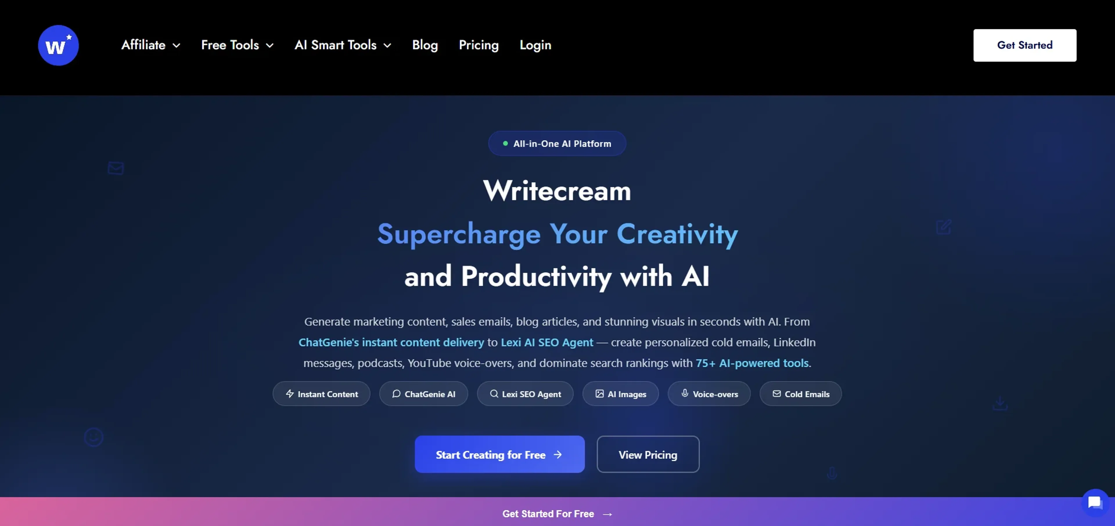 Image related to Writecream, an AI tool for assisting with writing and content creation.